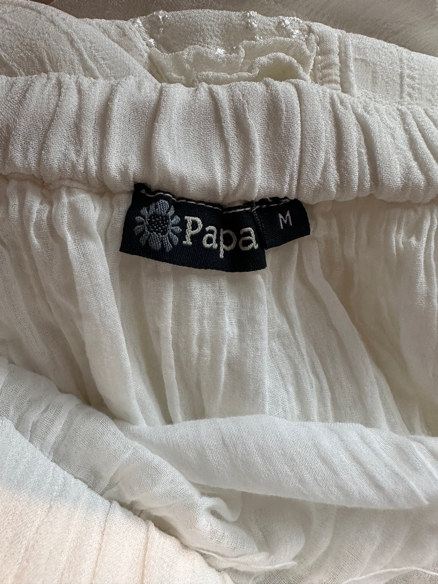 Y2k 'Papa' White Maxi Skirt /