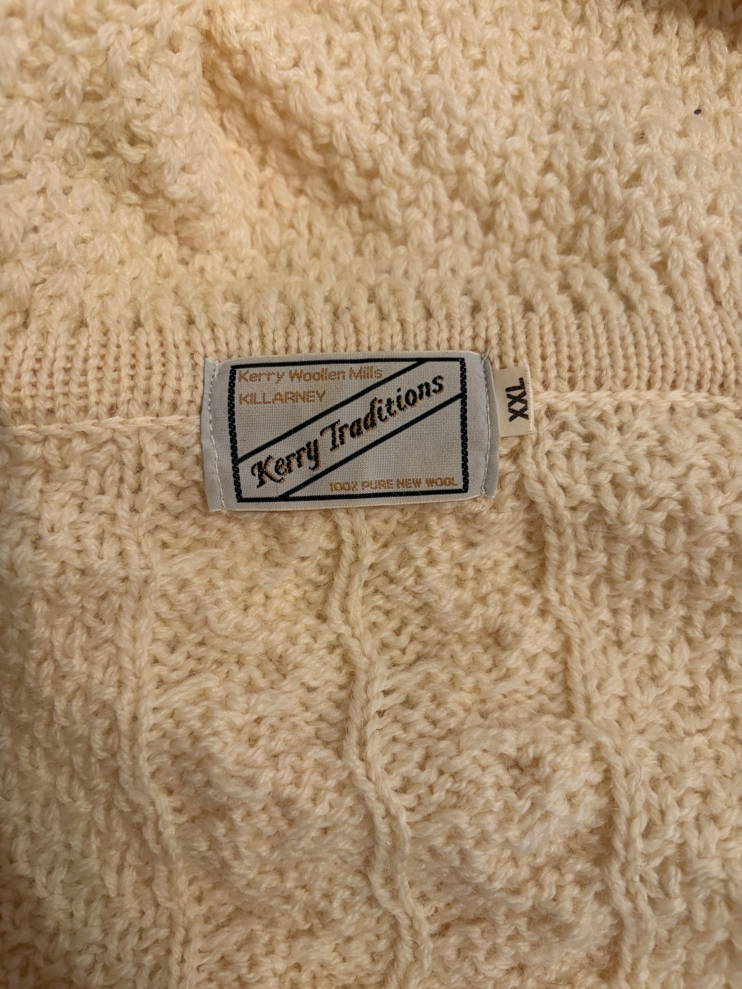 80s 'Kerry Traditions' Wool Hooded Sweater / XL