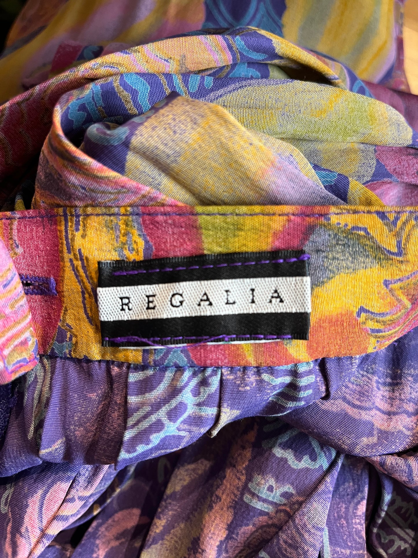 90s 'Regalia' Pleated Skirt / Small