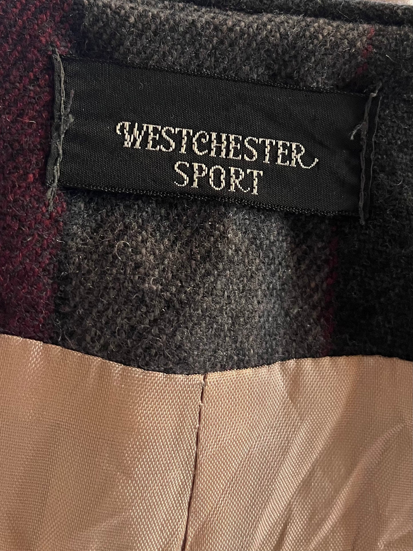 90s ‘Westchester Sport’ Striped Knit Jacket / Large