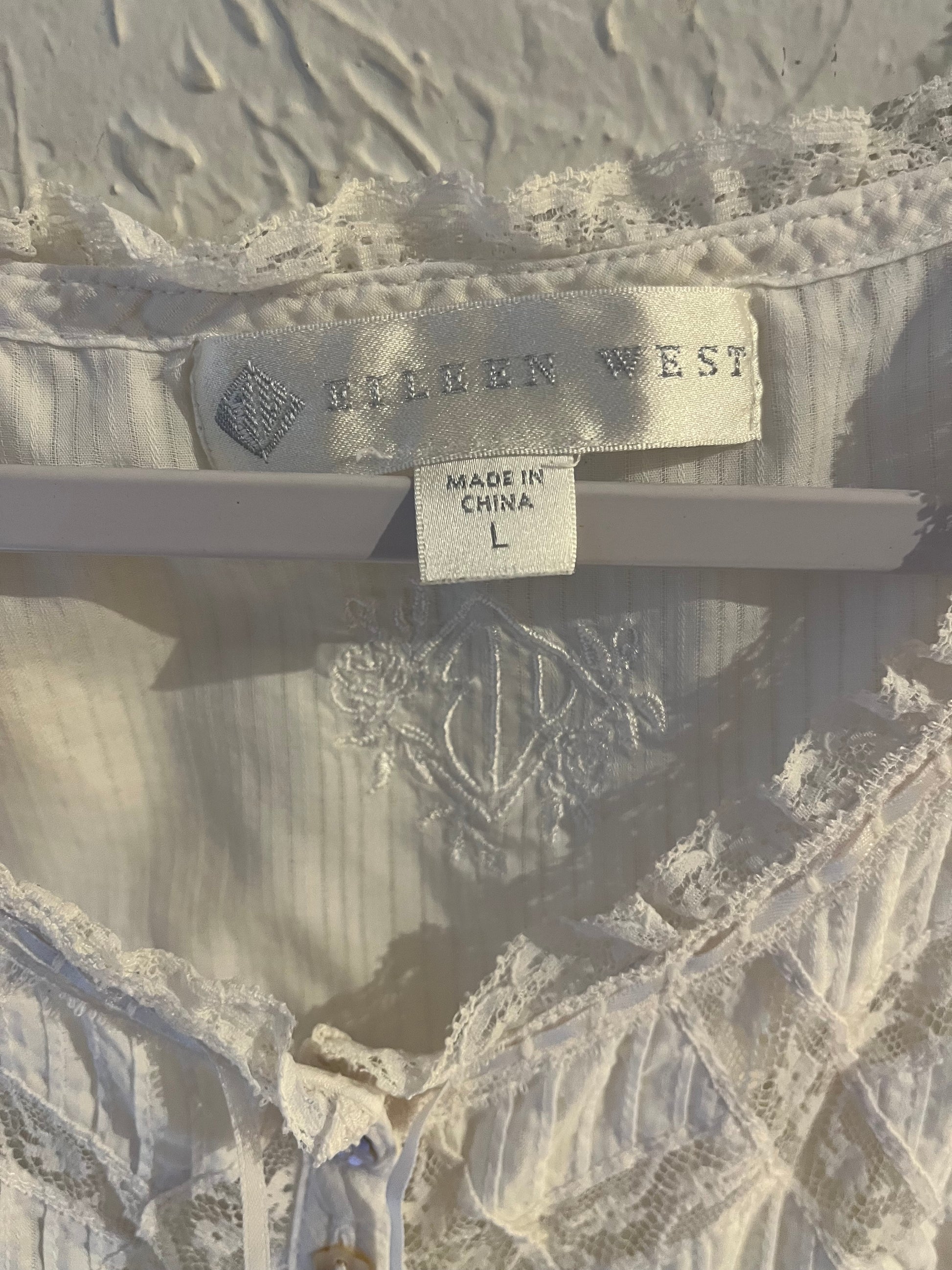 Y2K ‘Eileen West’ White Cotton Dress / Large