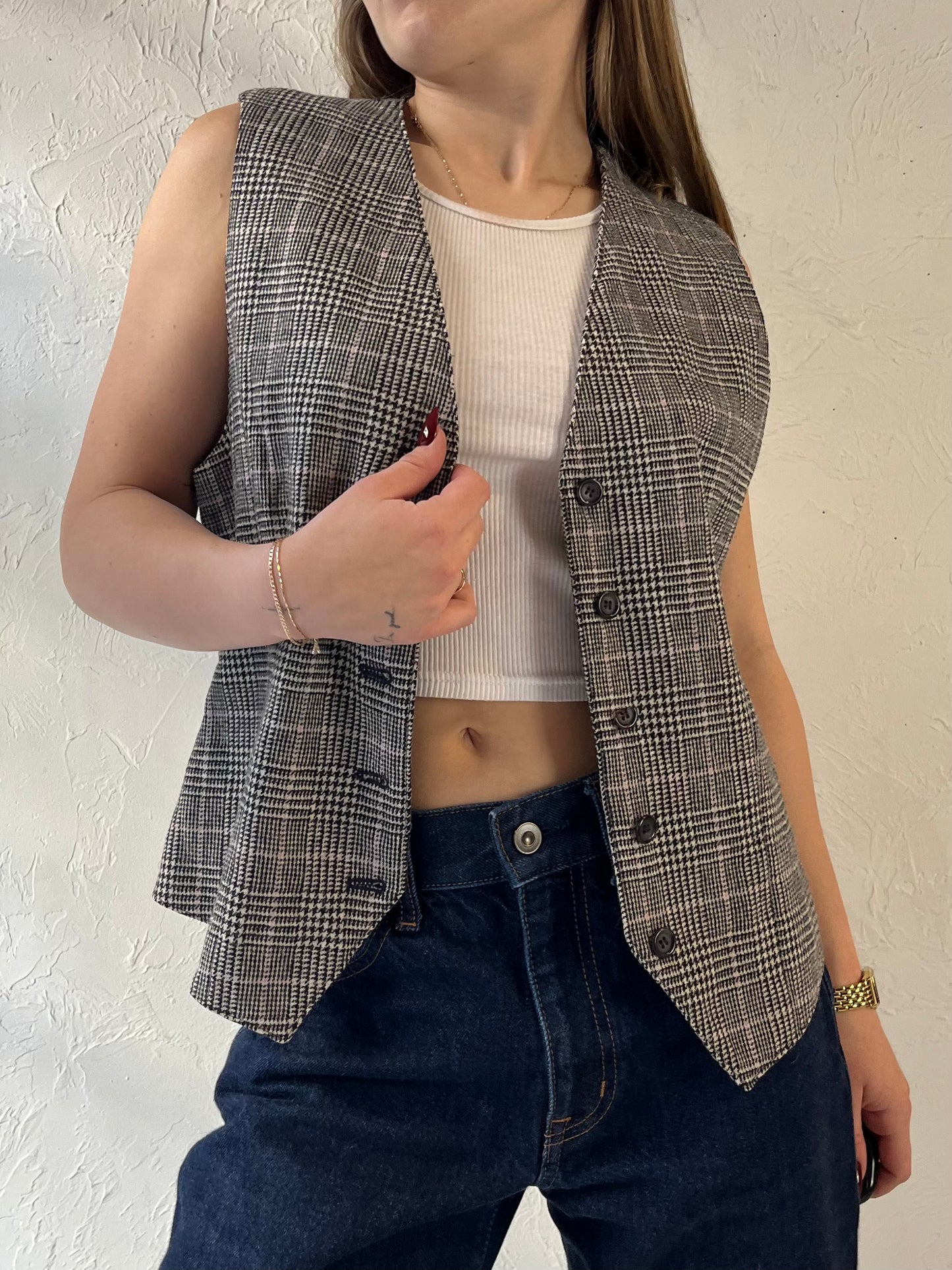 Y2K ‘Pendleton’ Gray Wool Vest / Small