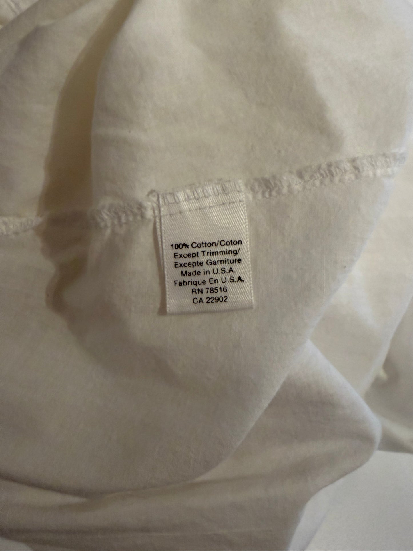 90s 'Verona' White Cotton Cottage Core Dress / Large