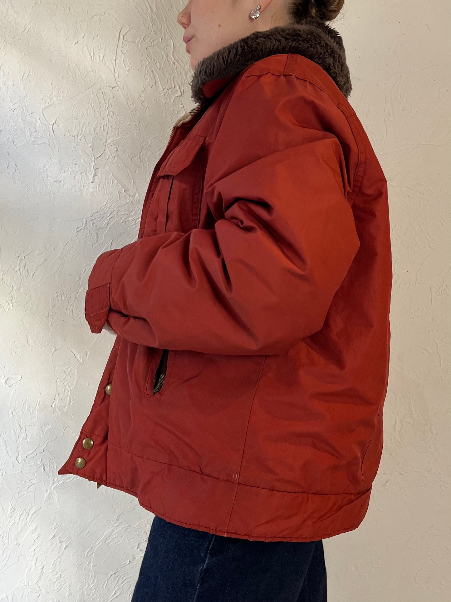 Vintage ‘Woolrich’ Orange Puffer Jacket / Large