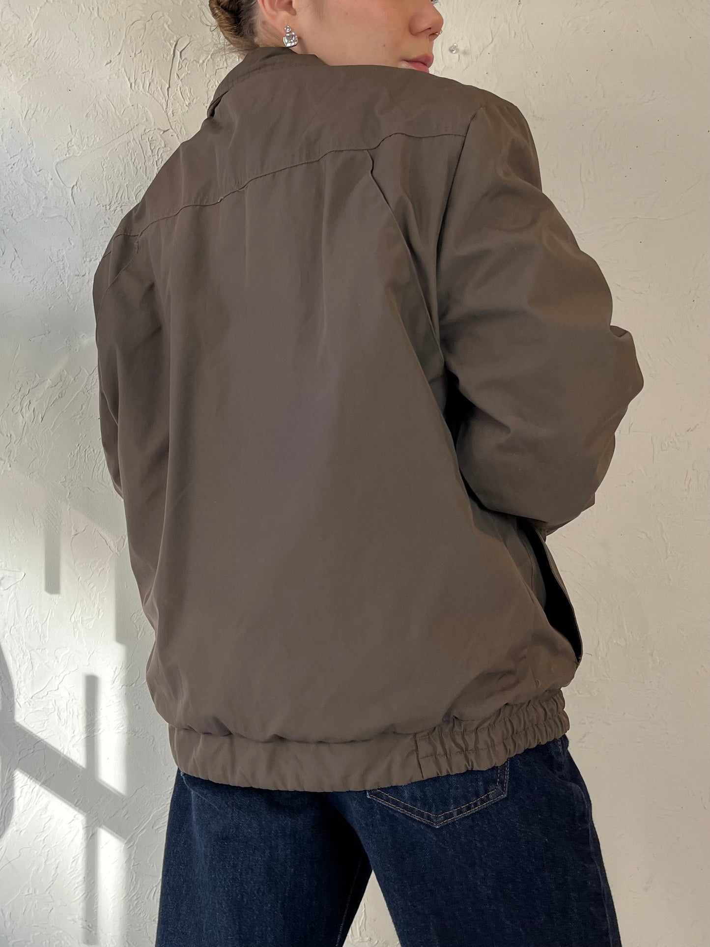 90s ‘Sport Crest’ Brown Corduroy Reversible Bomber / Medium