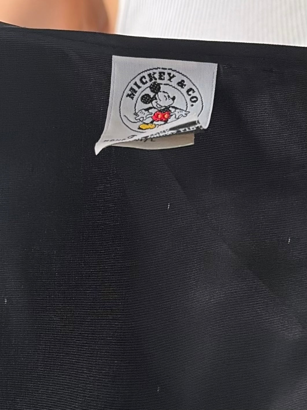 80s 'Mickey & CO.' Black Mickey Mouse Novelty Print Retro Vest / Medium