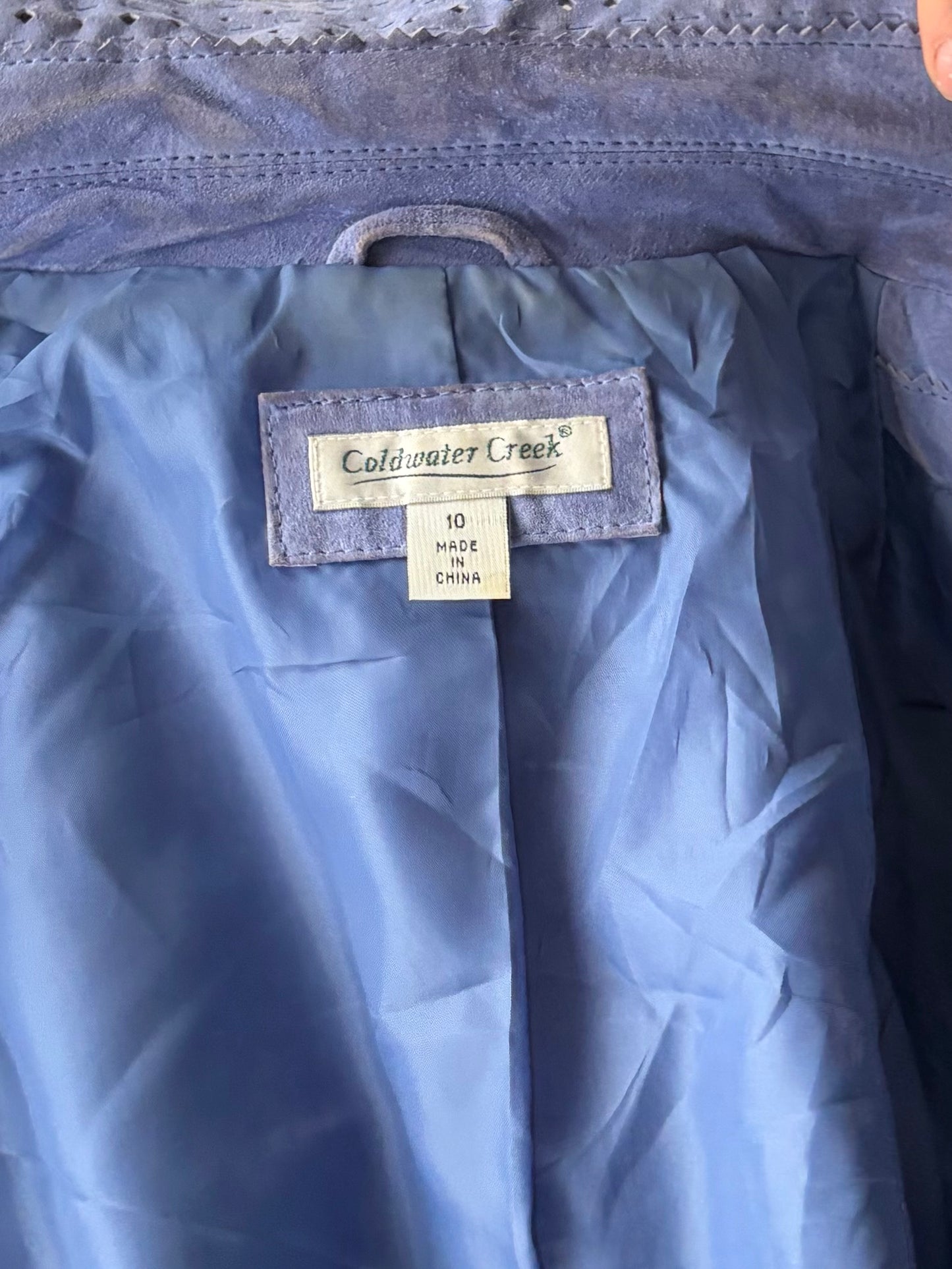 Y2K 'Coldwater Creek' Purple Suede Jacket / Vintage 2000s Retro Minimalist Blazer / Medium