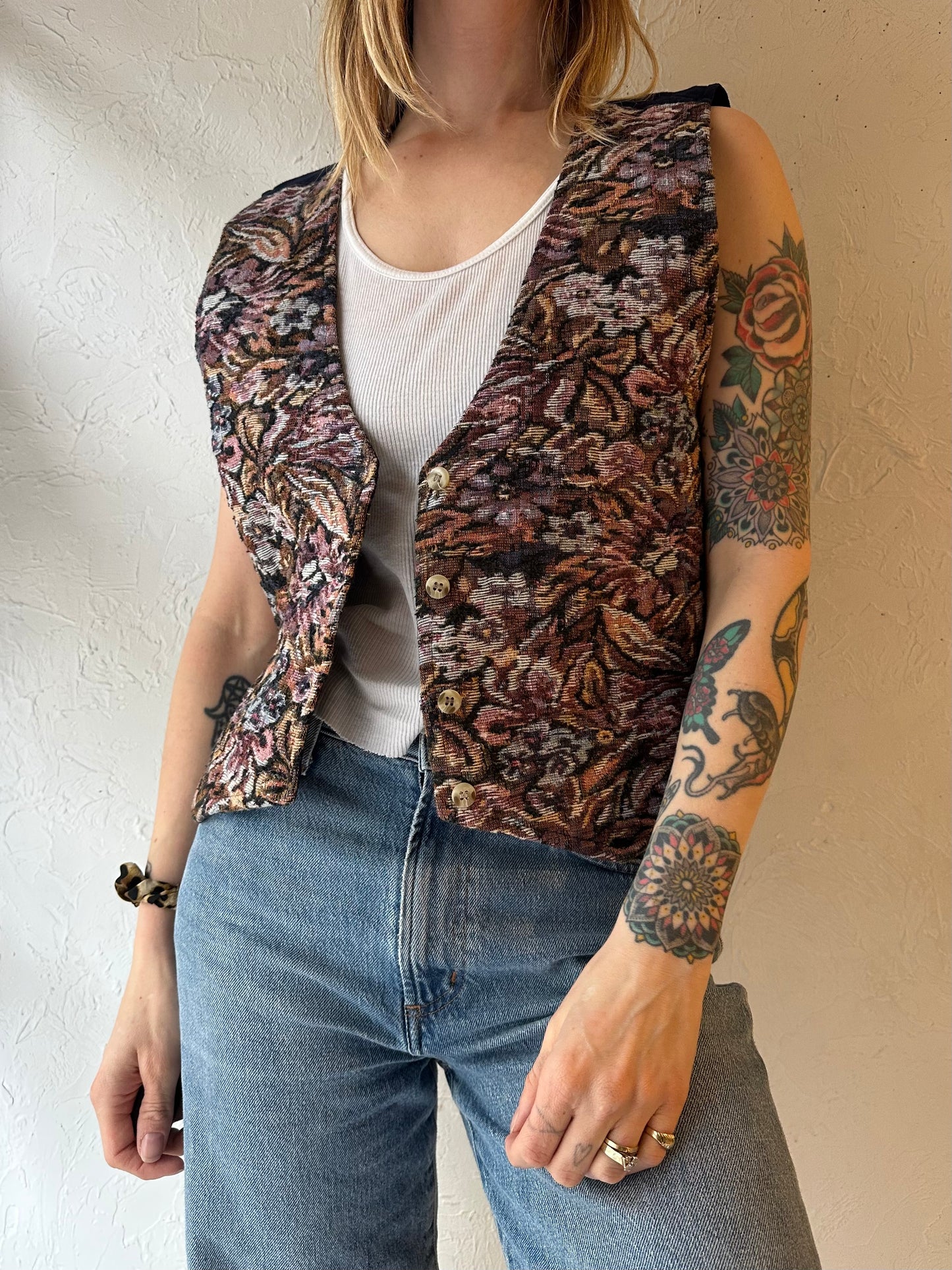 90s ‘Seperate Scene’ Tapestry Vest / Medium