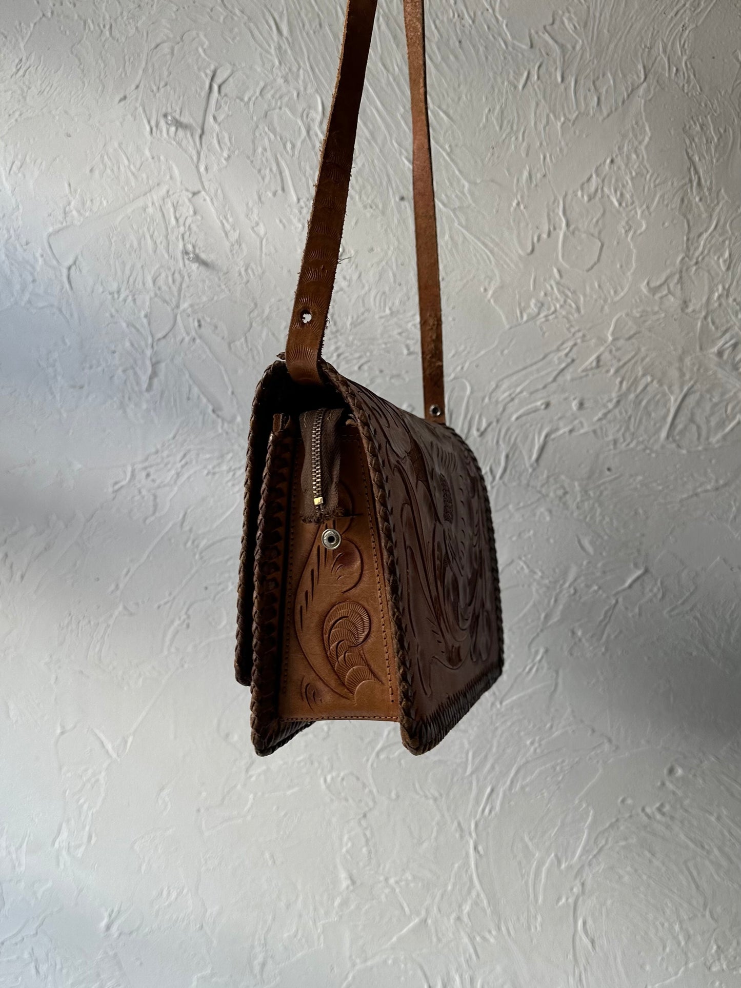 70s Tooled Leather Purse