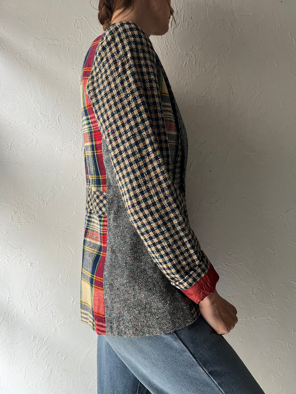 70s 'Young Timers' Knit Blazer Jacket / Small