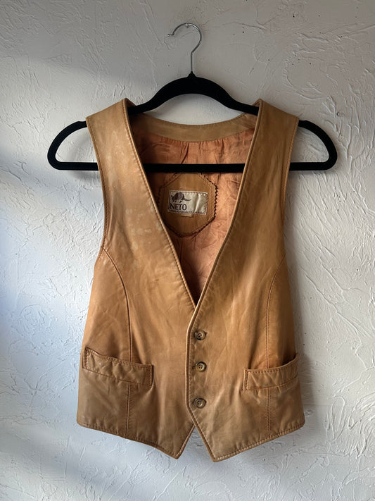 70s ‘Neto’ Leather Vest / Medium