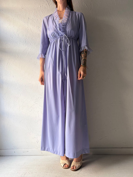 70s 'JC Penny' Purple Robe Night Gown / Small