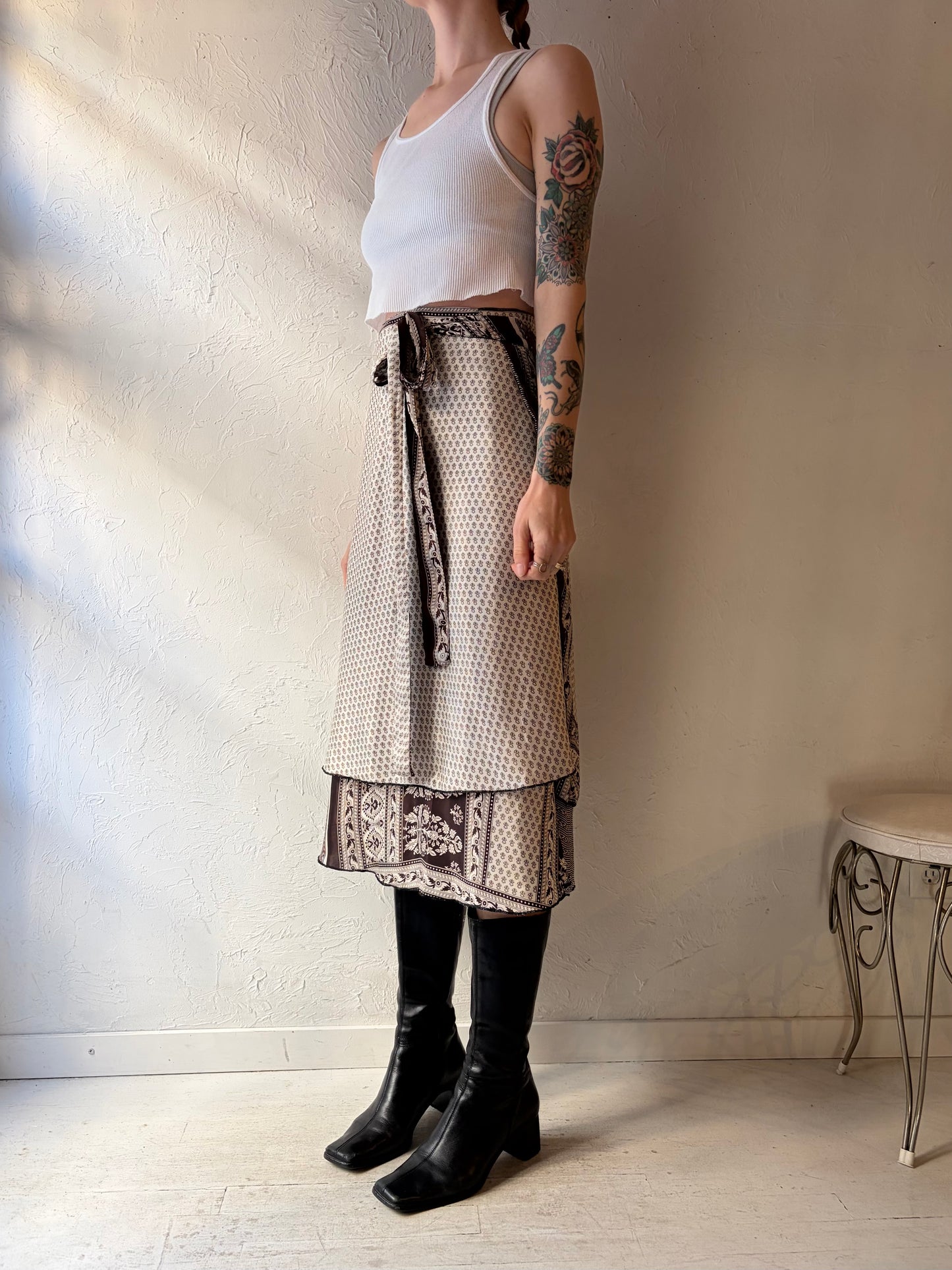 Y2k 'Kariza' Wrap Skirt / Medium