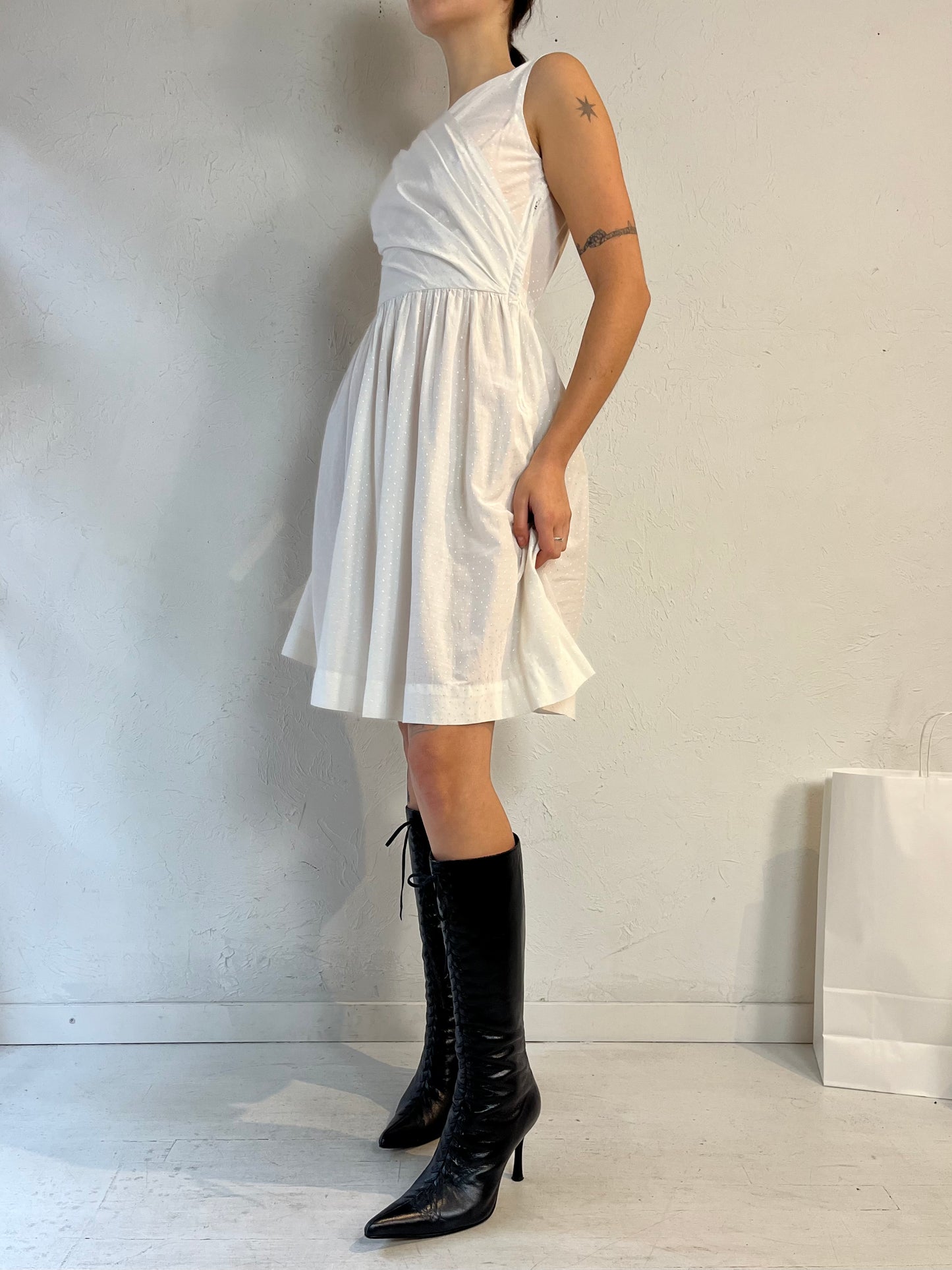 Vintage Handmade White Dress / Small