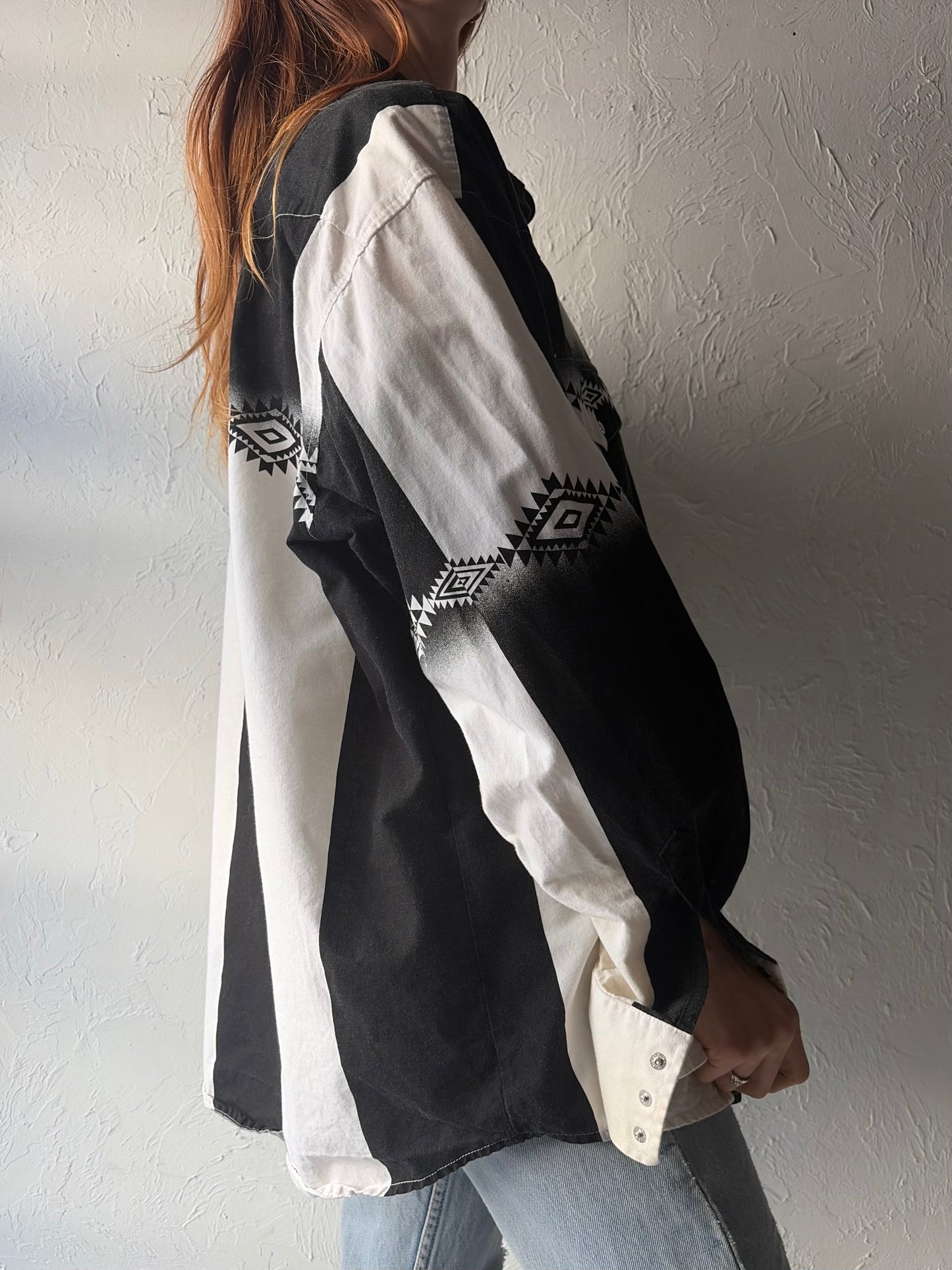 Vintage 'Wrangler' Western Pearl Snap Shirt / XL