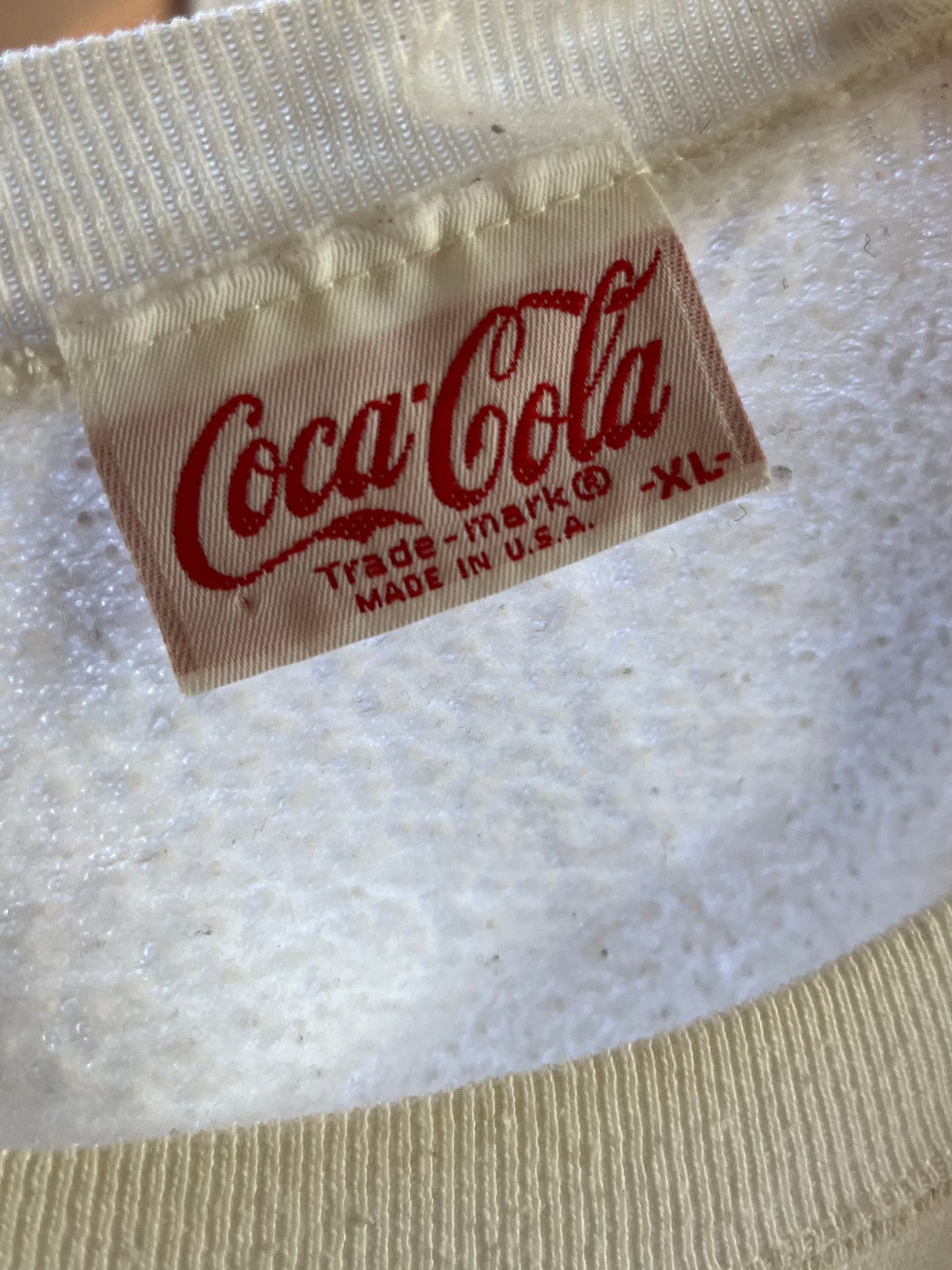 90s ‘Coca Cola’ Crew Neck Sweatshirt / Made in USA / XL