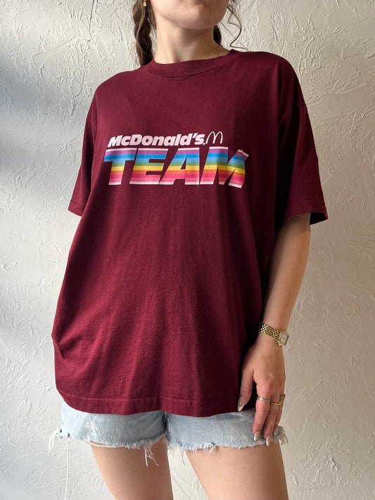 90s 'Screen Stars' McDonalds T shirt / Made in USA / Large