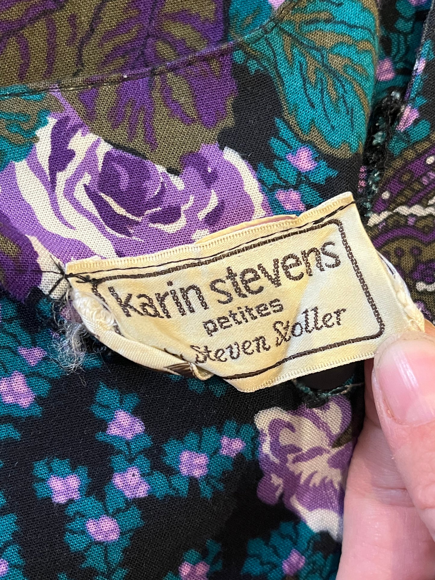 90s ‘Karin Steven’s’ Floral Skirt Set / Small