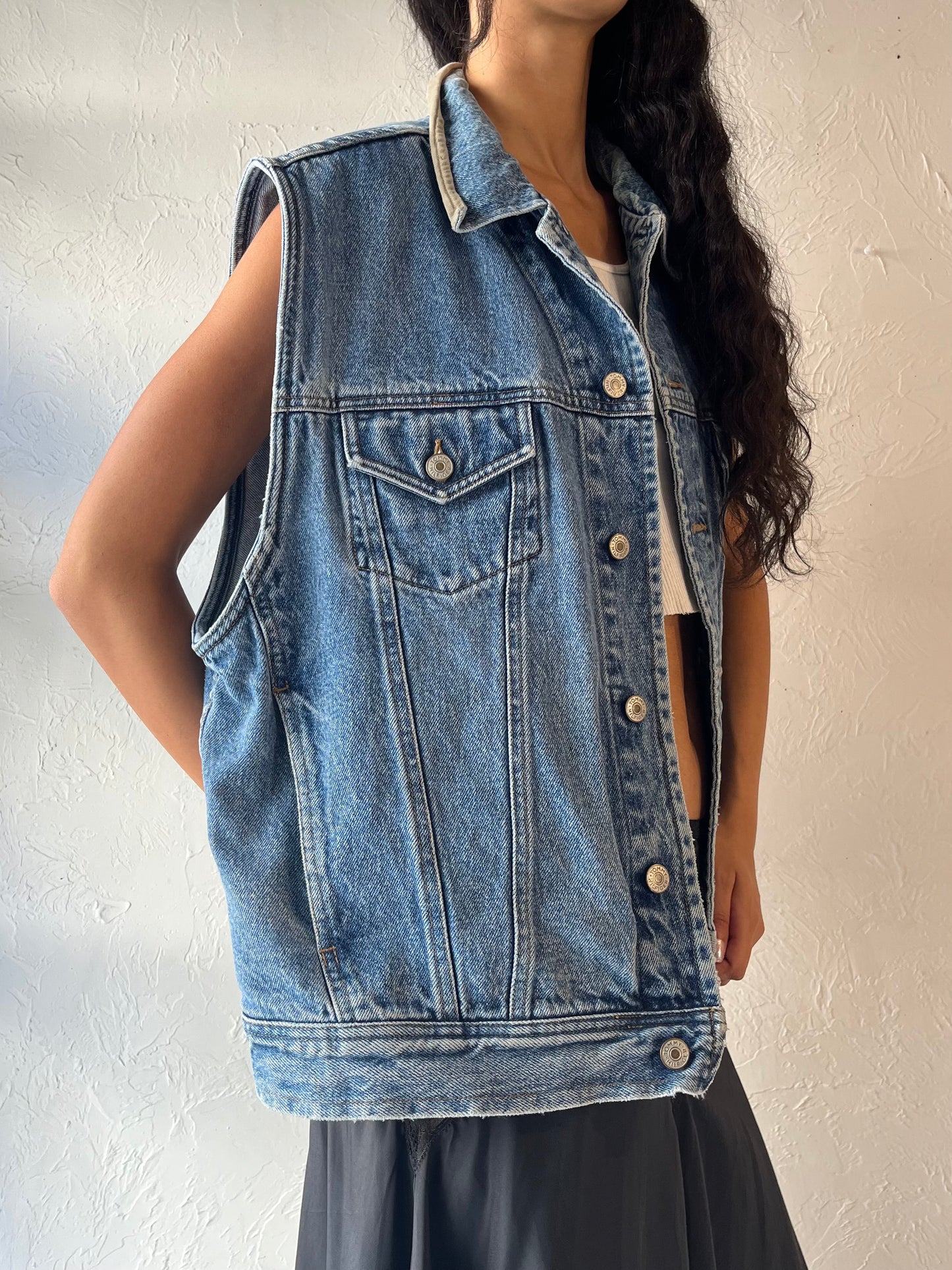 90s 'Tommy Hilfiger' Denim Vest / XL