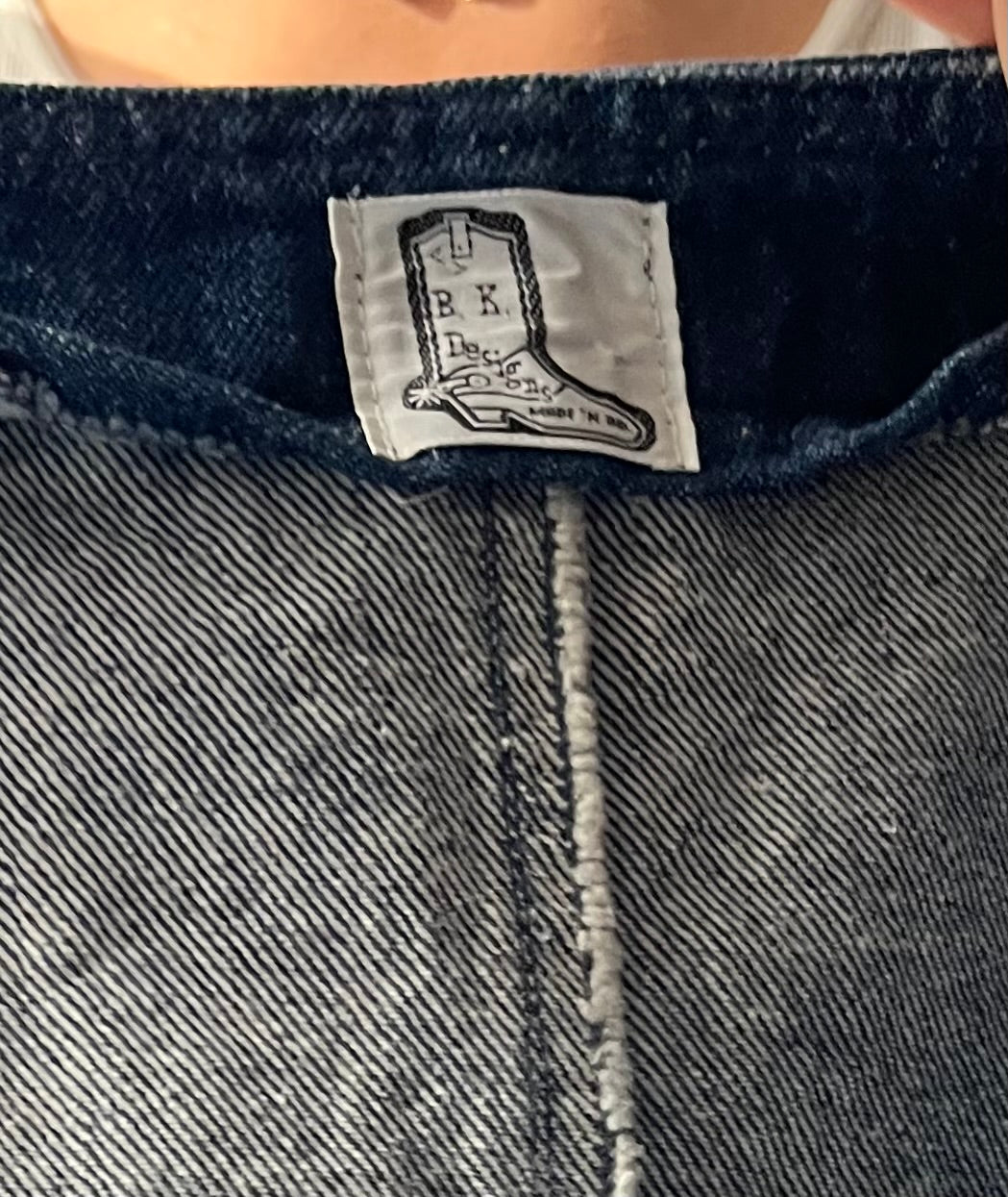70s Denim Workwear Vest / Large
