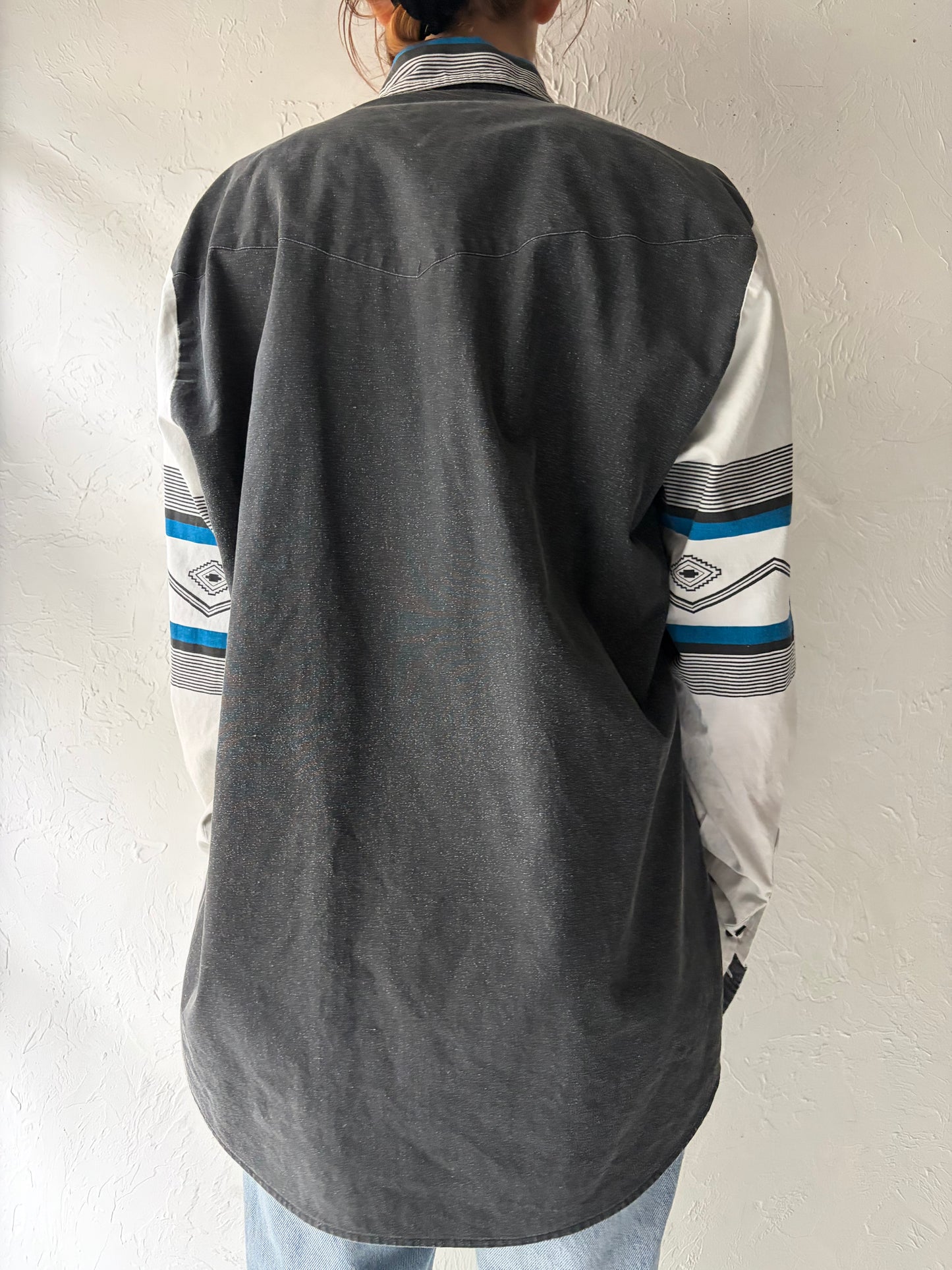90s 'Cowboy Turtle' Thick Cotton Shirt / Large