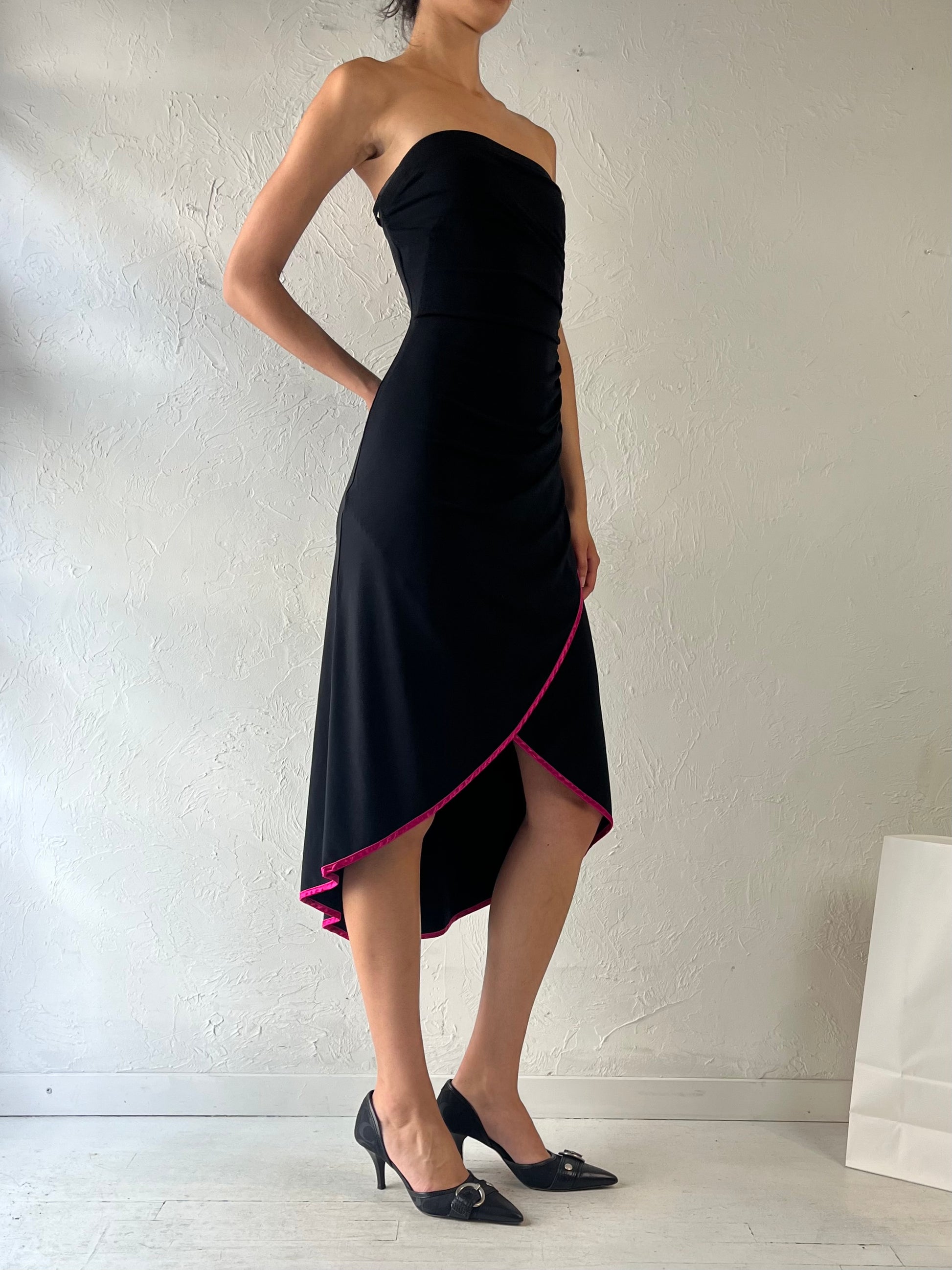 90s 'Jessica' Black Strapless Dress / Medium Wildhoneygoods 90s 'Jessica' Black Strapless Dress / Medium Wildhoneygoods
