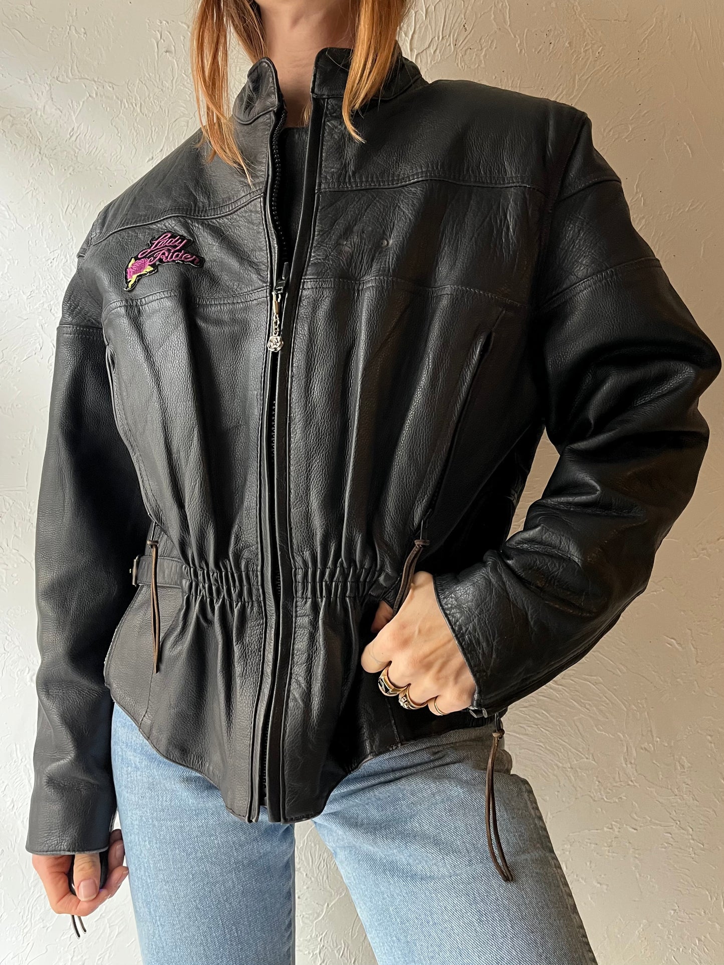 90s 'Leather King' Harley Davidson Leather Biker Jacket / Small