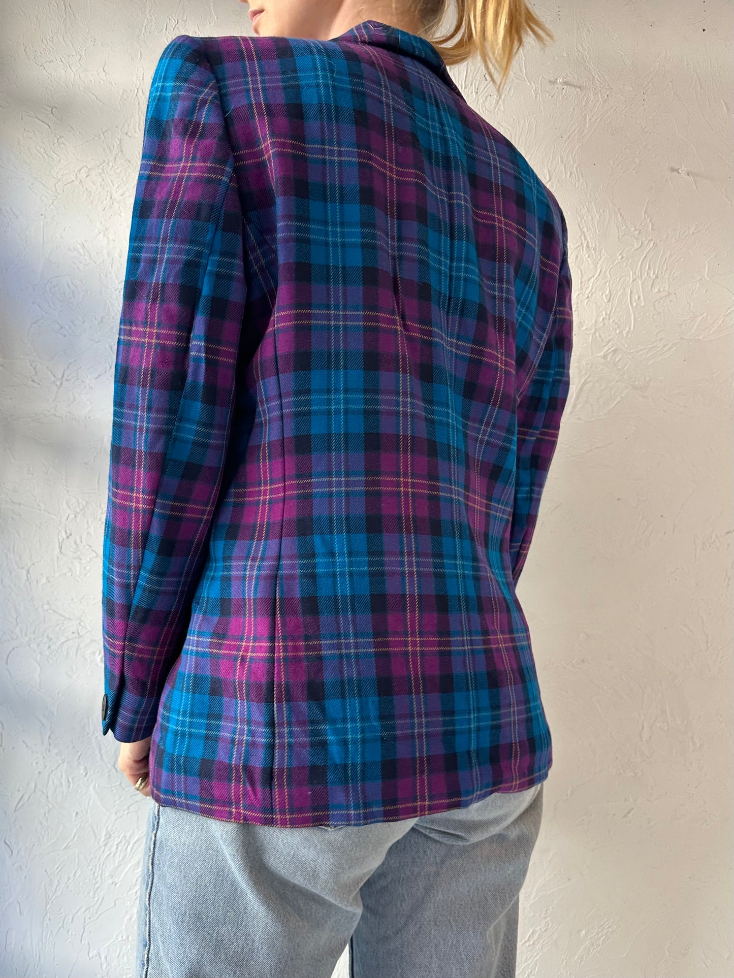 Vintage 'Pendleton' Plaid Wool Blazer Jacket / Medium