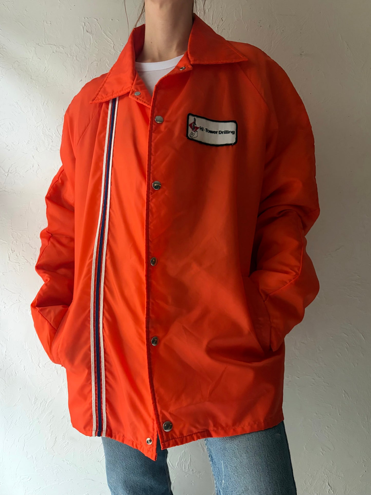 80s 'Marv Holland' Neon Orange Workwear Jacket / XL