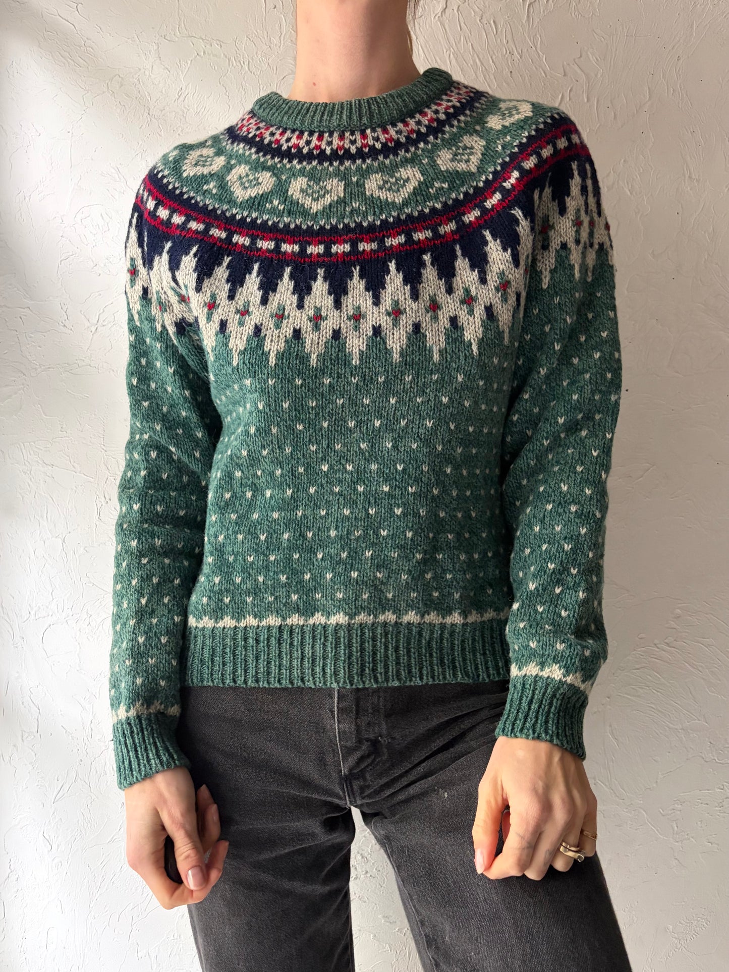80s 'Woolrich' Fair Isle Sweater / Small