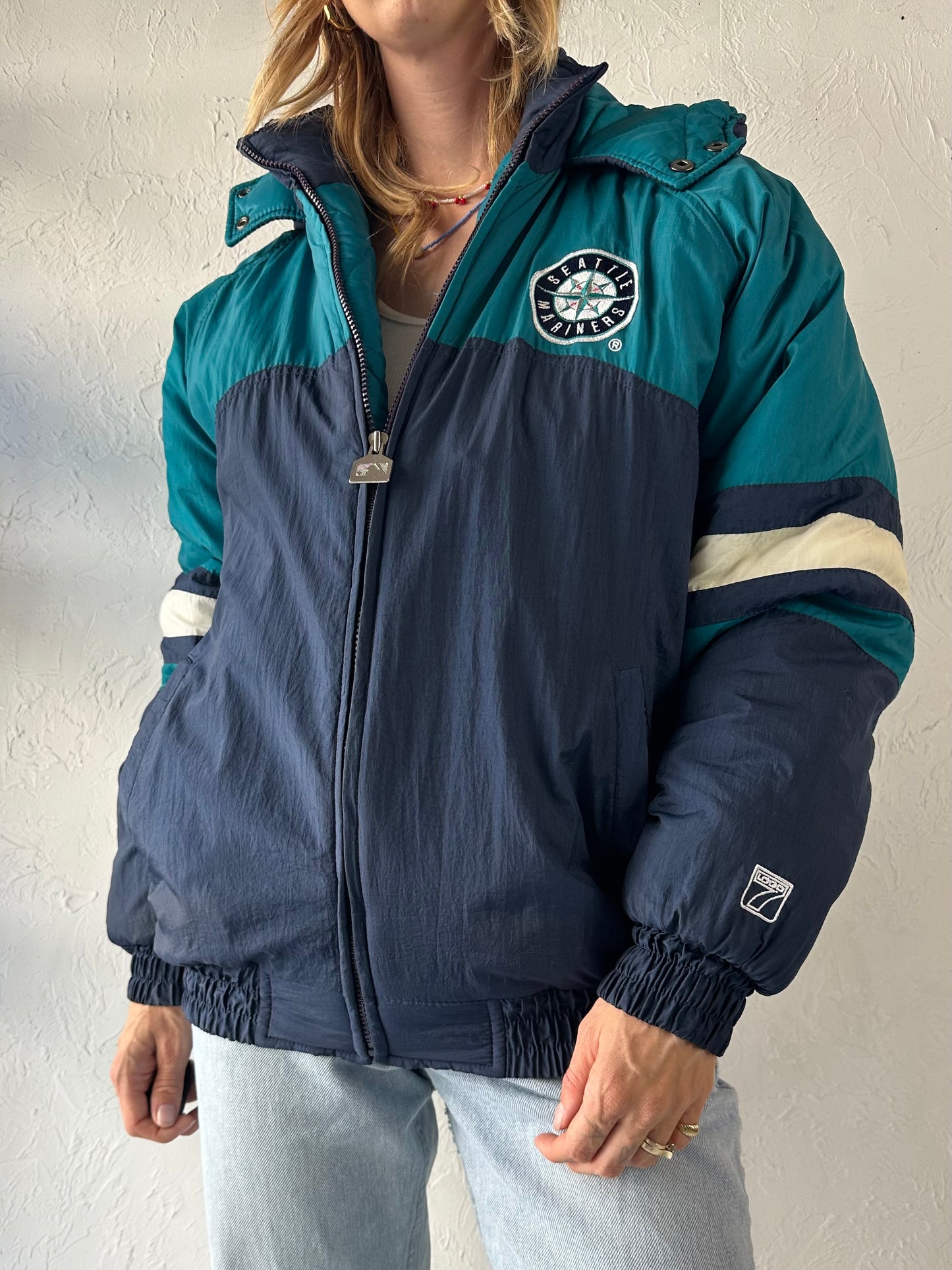 90s 'Genuine Merchandise' Seattle Mariners Starter Jacket / Medium