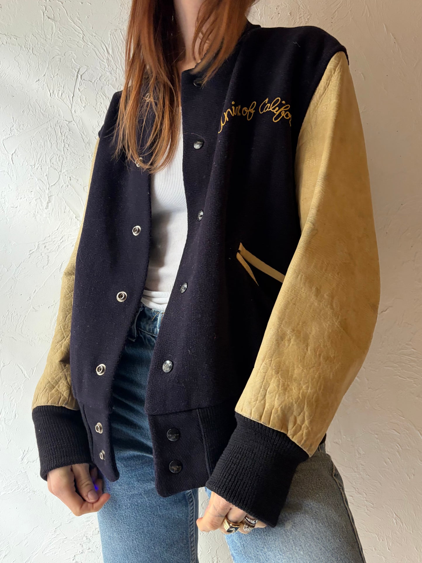 1950s California Collegiate Varsity Bomber Jacket / Medium