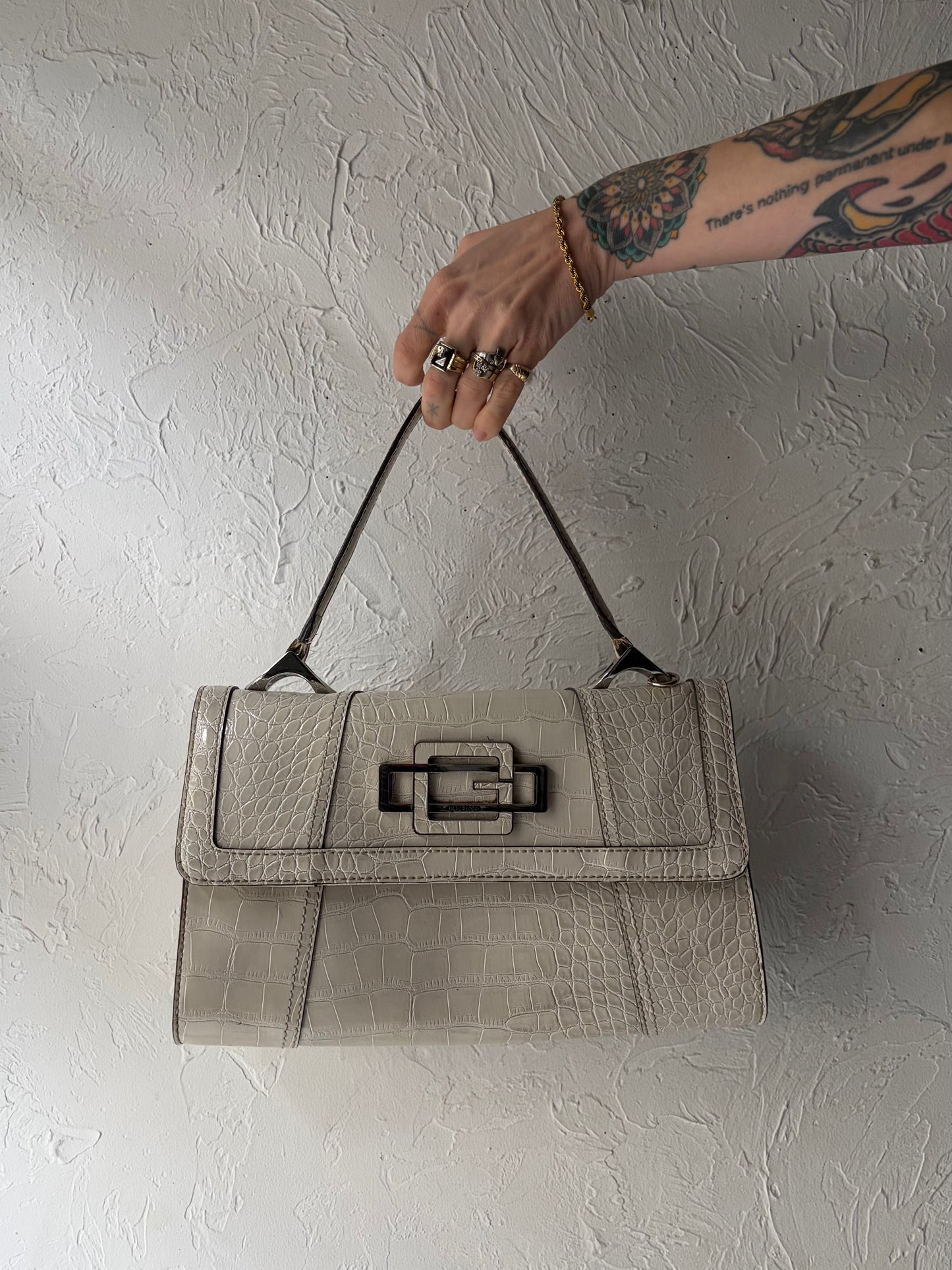 Y2k ‘Guess’ White Patent Leather Purse