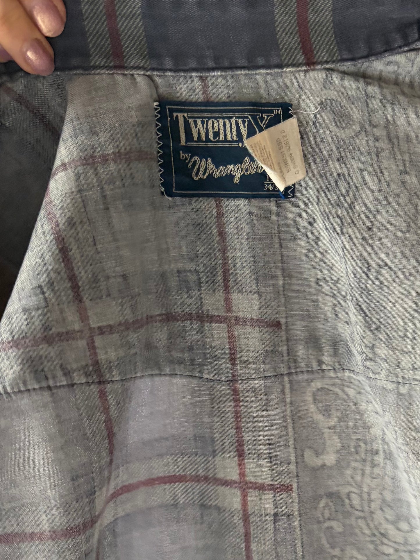 90s 'Wrangler' Soft Cotton Paisley Button Up Shirt / Medium