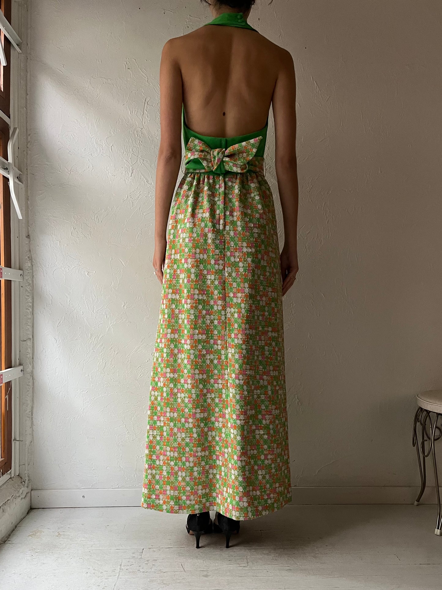 70s ‘Corinth Street’ Halter Dress / Small