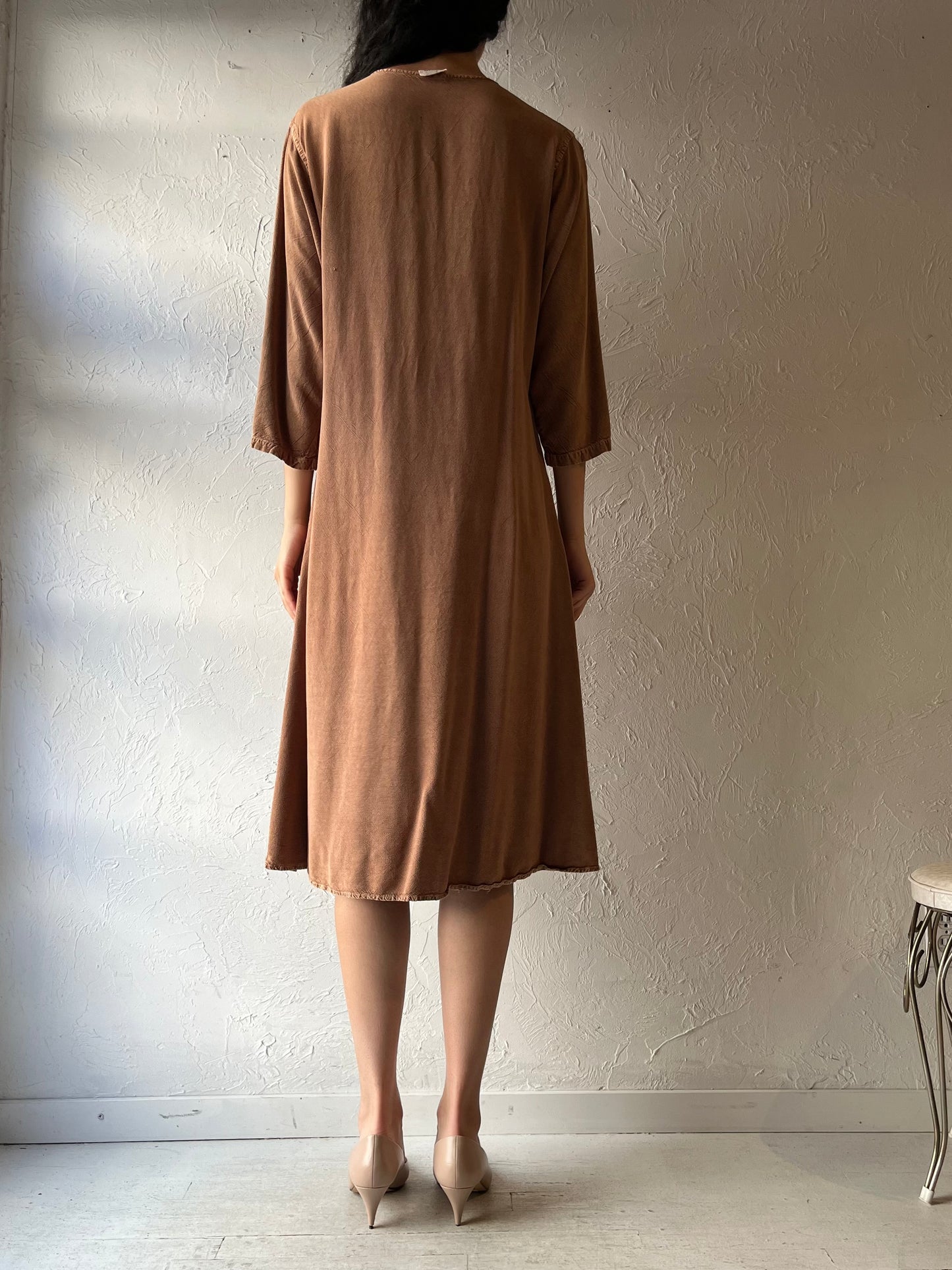 Vintage 'Magic' Button Up Fairycore Ren Faire Midi Dress / Medium