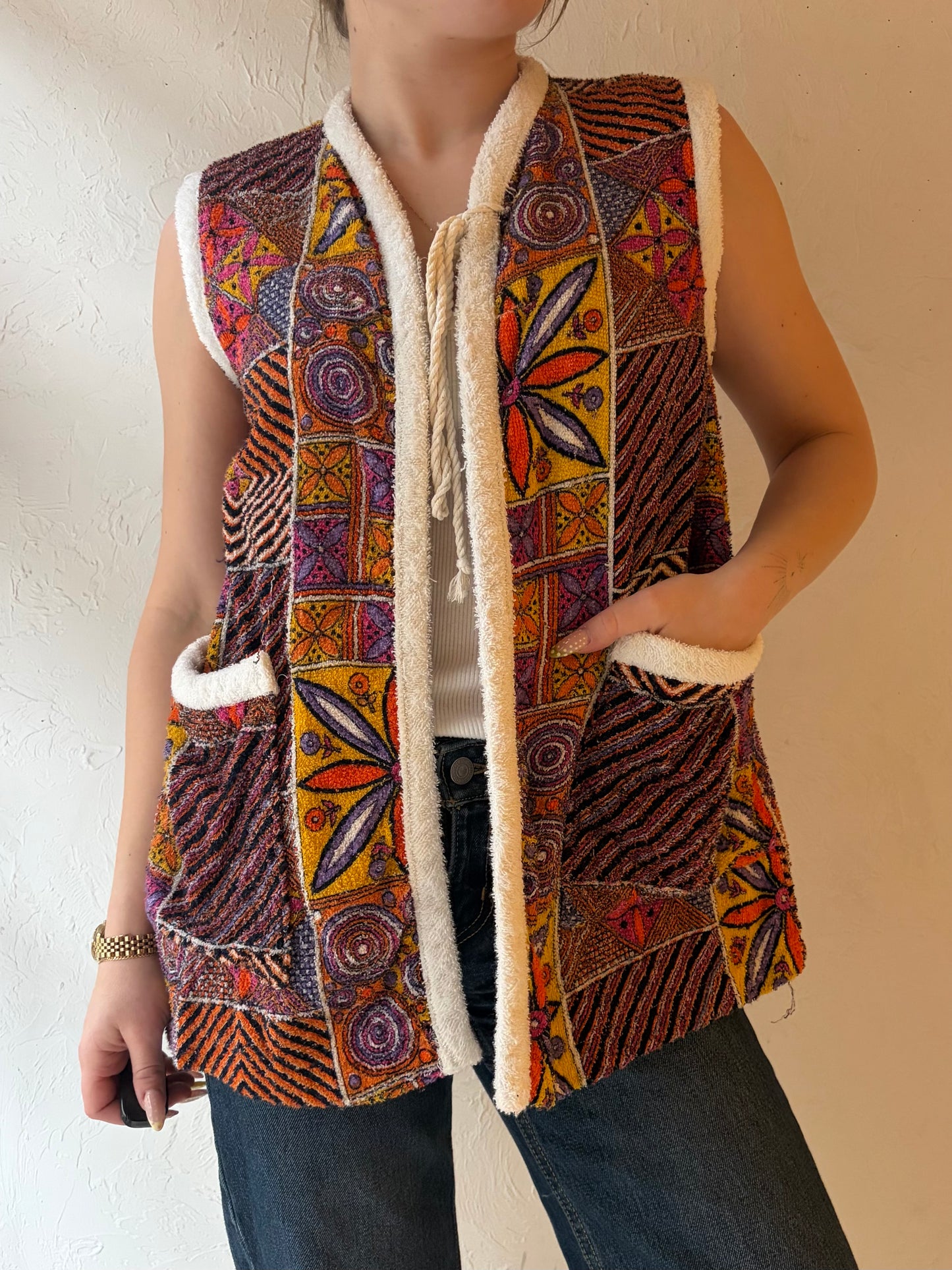 Vintage Handmade Towel Vest / Small