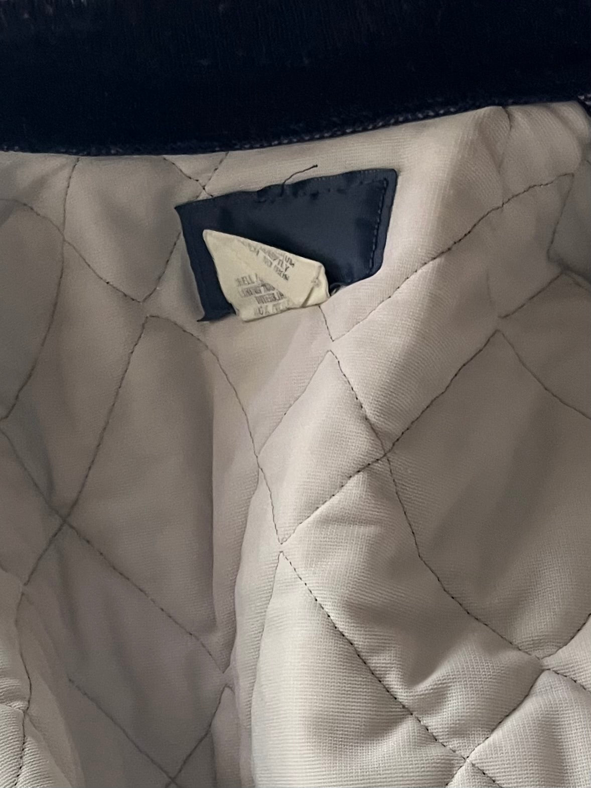 80s Blue Quilted Liner Jacket / Small
