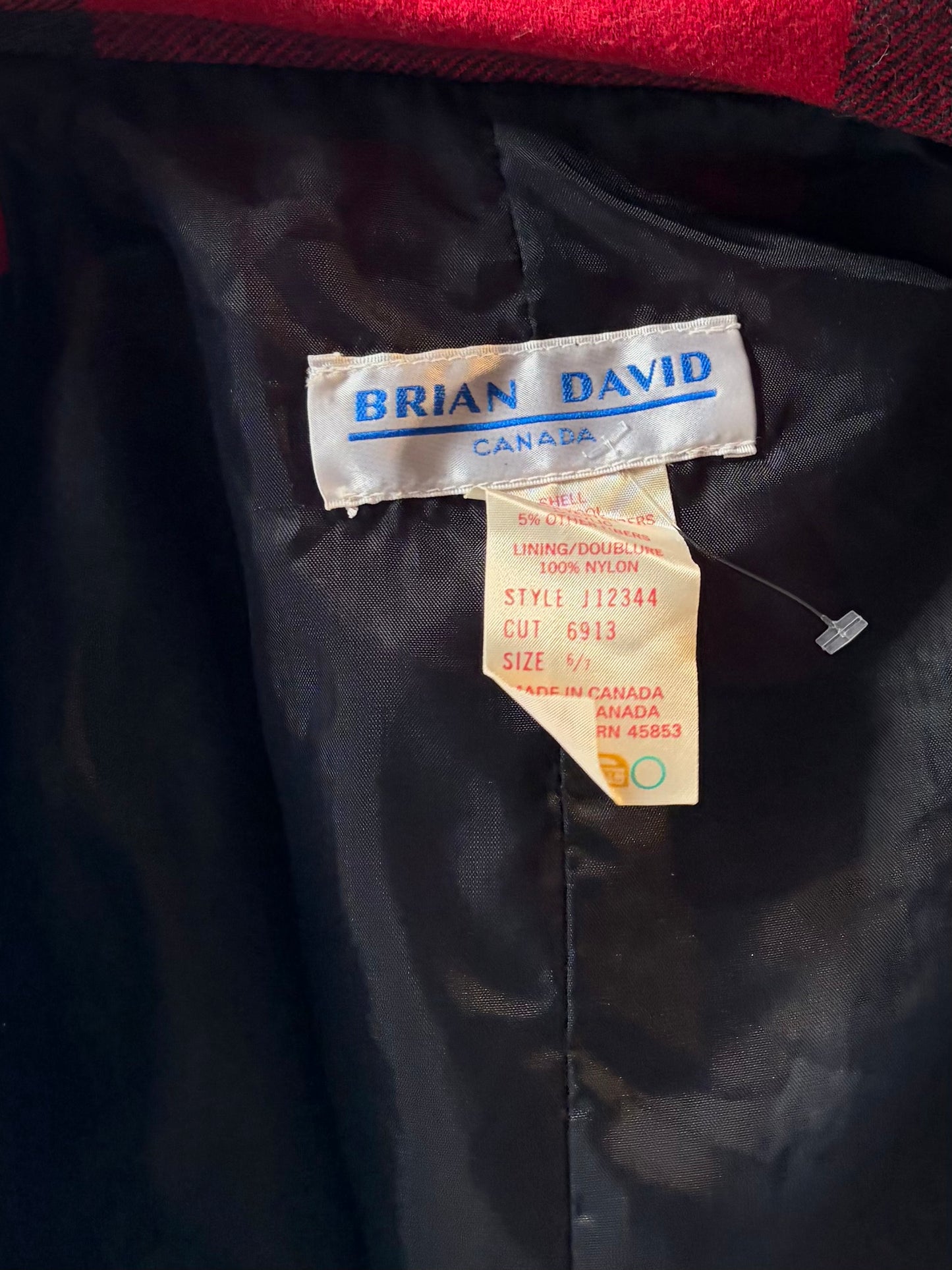 80s 'Brian David' Red Blazer Jacket / Medium