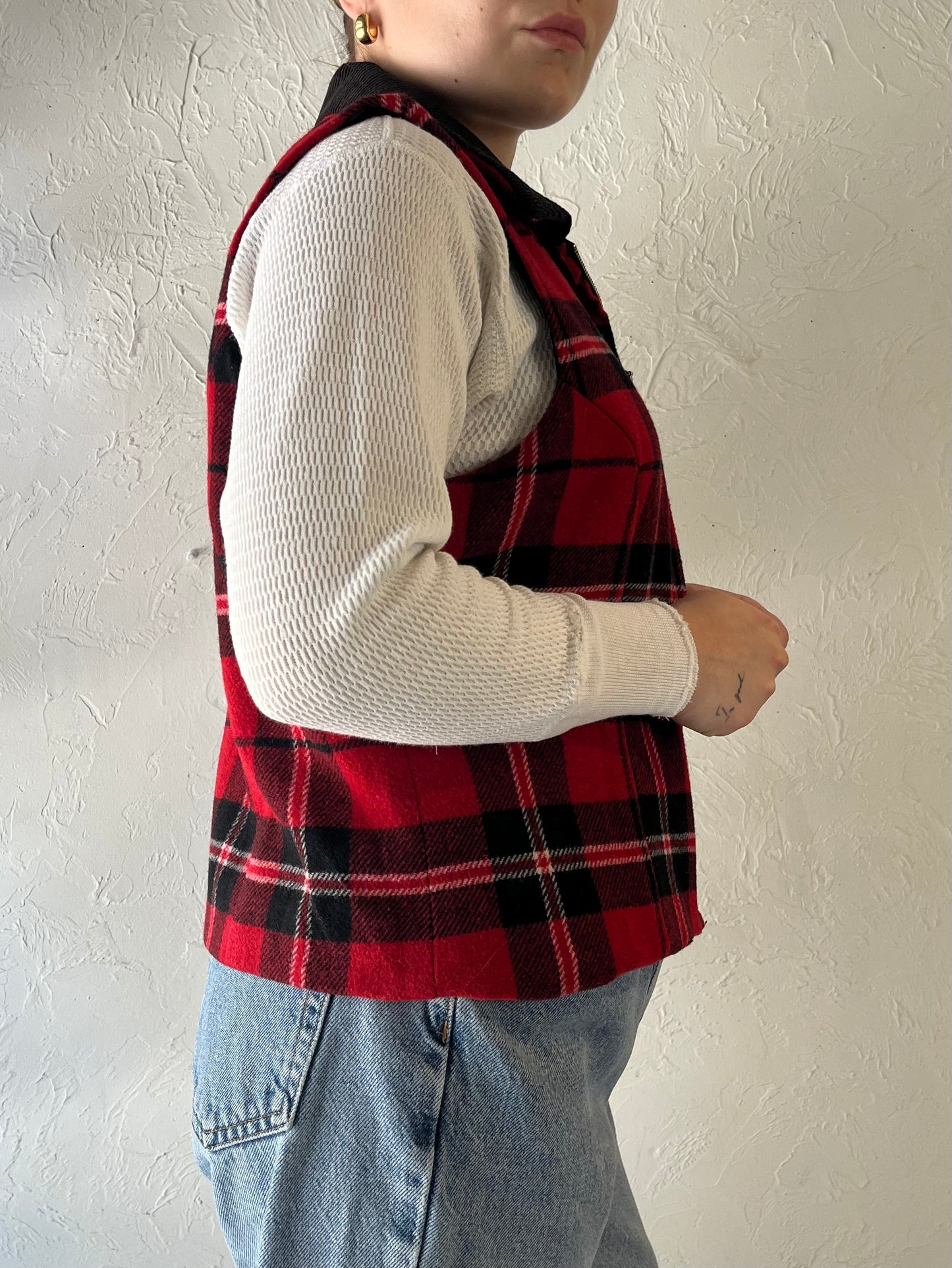 Y2k 'Karen Scott' Plaid Vest / Medium