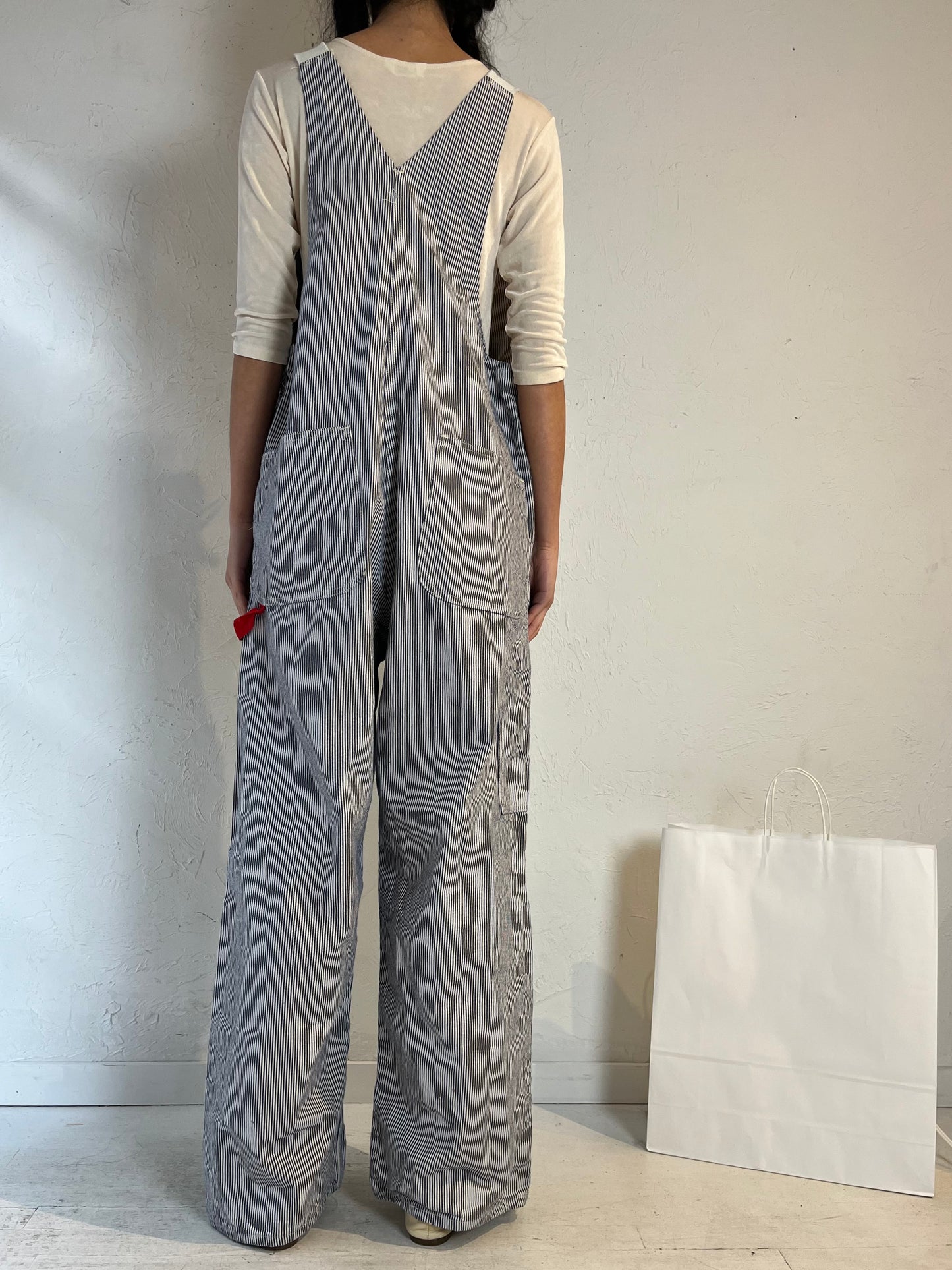 70s / 80s ‘GWG’ Pinstripe Overalls / Union Made in Canada / Medium