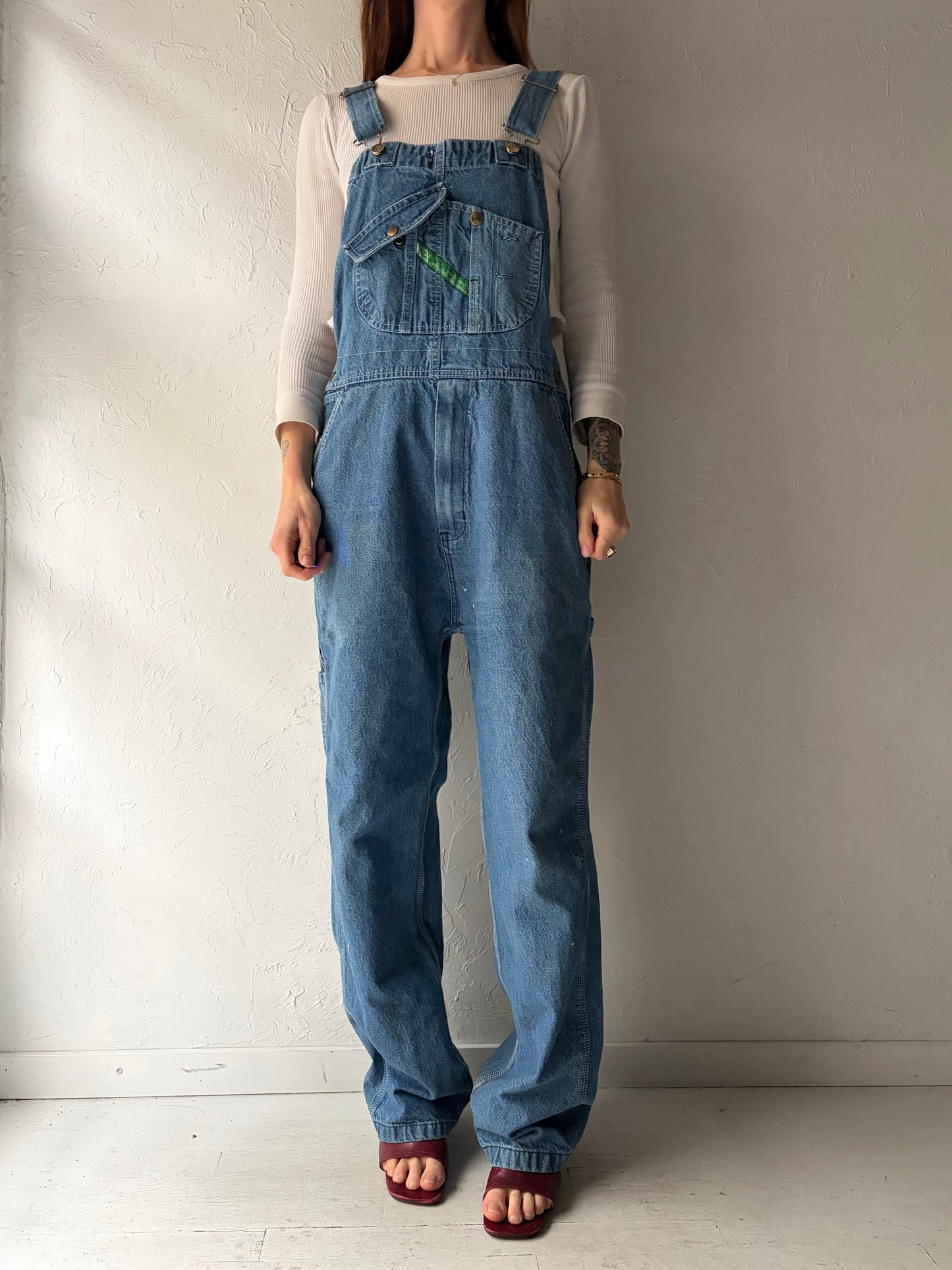 Vintage 'Key' Medium Denim Work Wear Overalls / Medium
