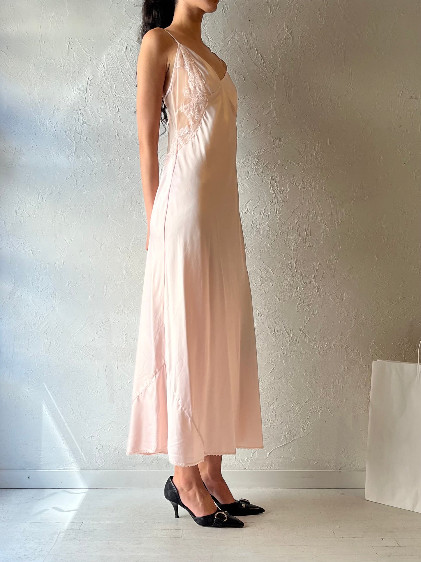 Y2K ‘Victoria's Secret’ Pink Slip Lingerie Dress / Medium