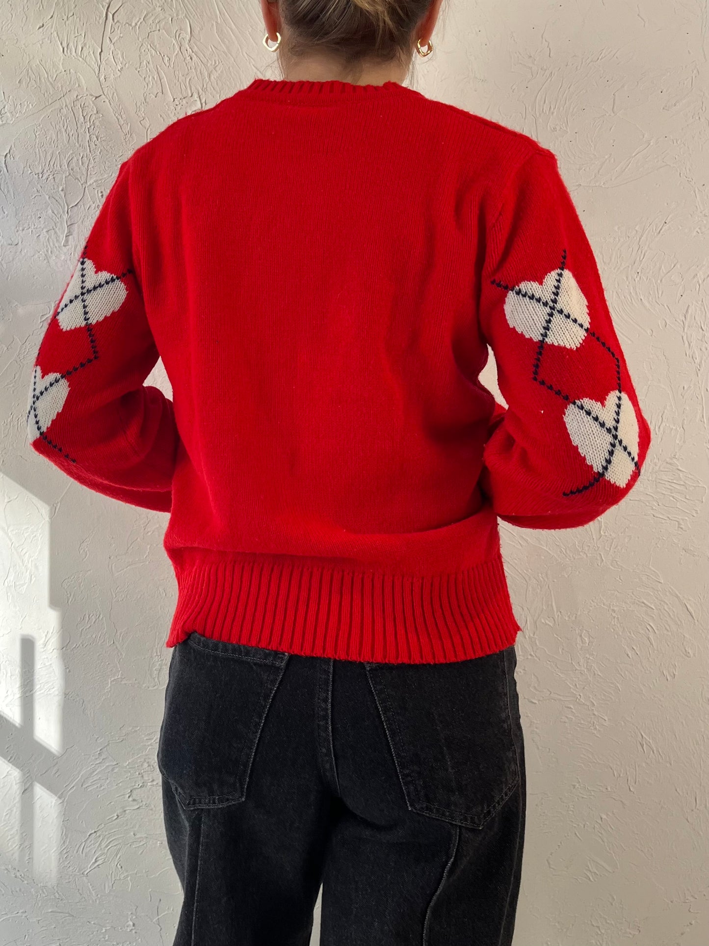 Vintage 'Out Of The Blue' Red Heart Sweater / Large