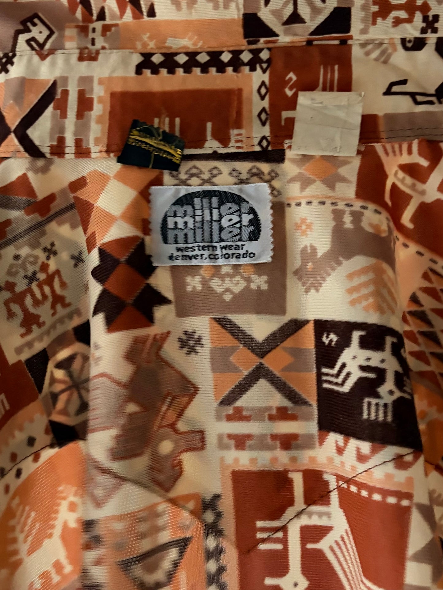70s 'Miller Miller' Patterned Western Shirt / XL