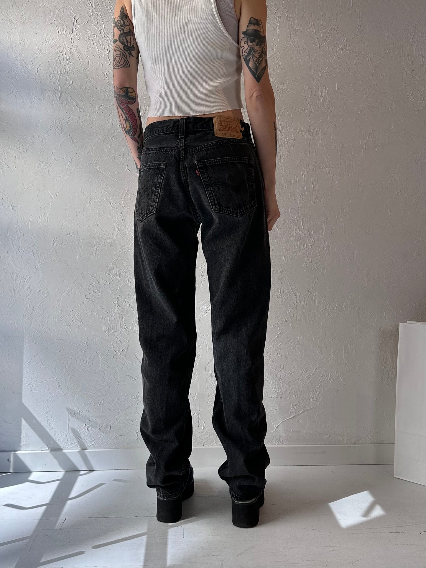 90s 'Levis' 501 Dark Wash Jeans / Made in Canada / 31"