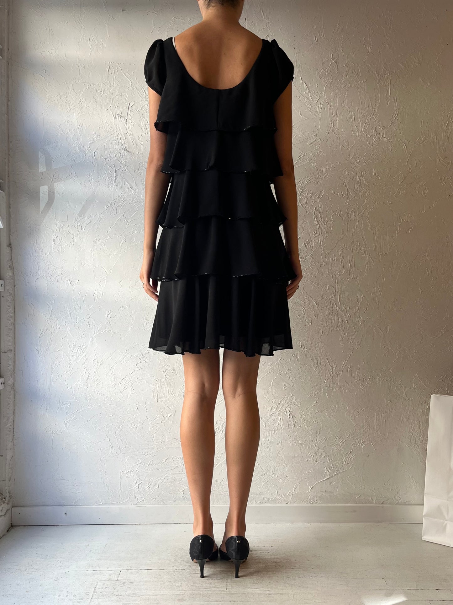Y2K ‘SL Fashions’ Ruffle Mini Dress / Medium