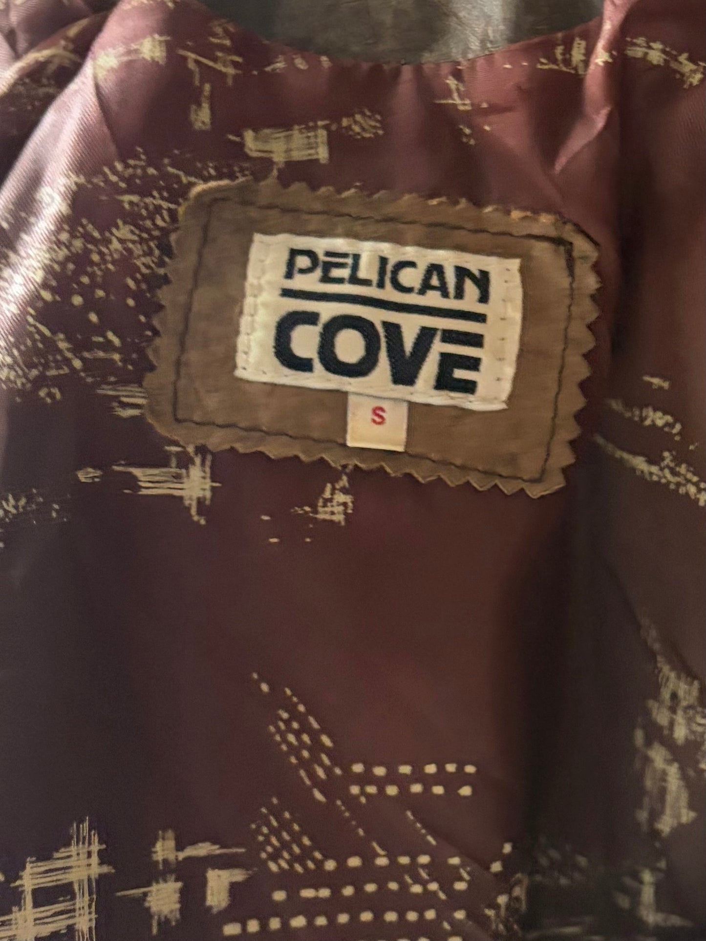 80s 'Pelican Cove' Brown Leather Western Fringe Jacket / Small