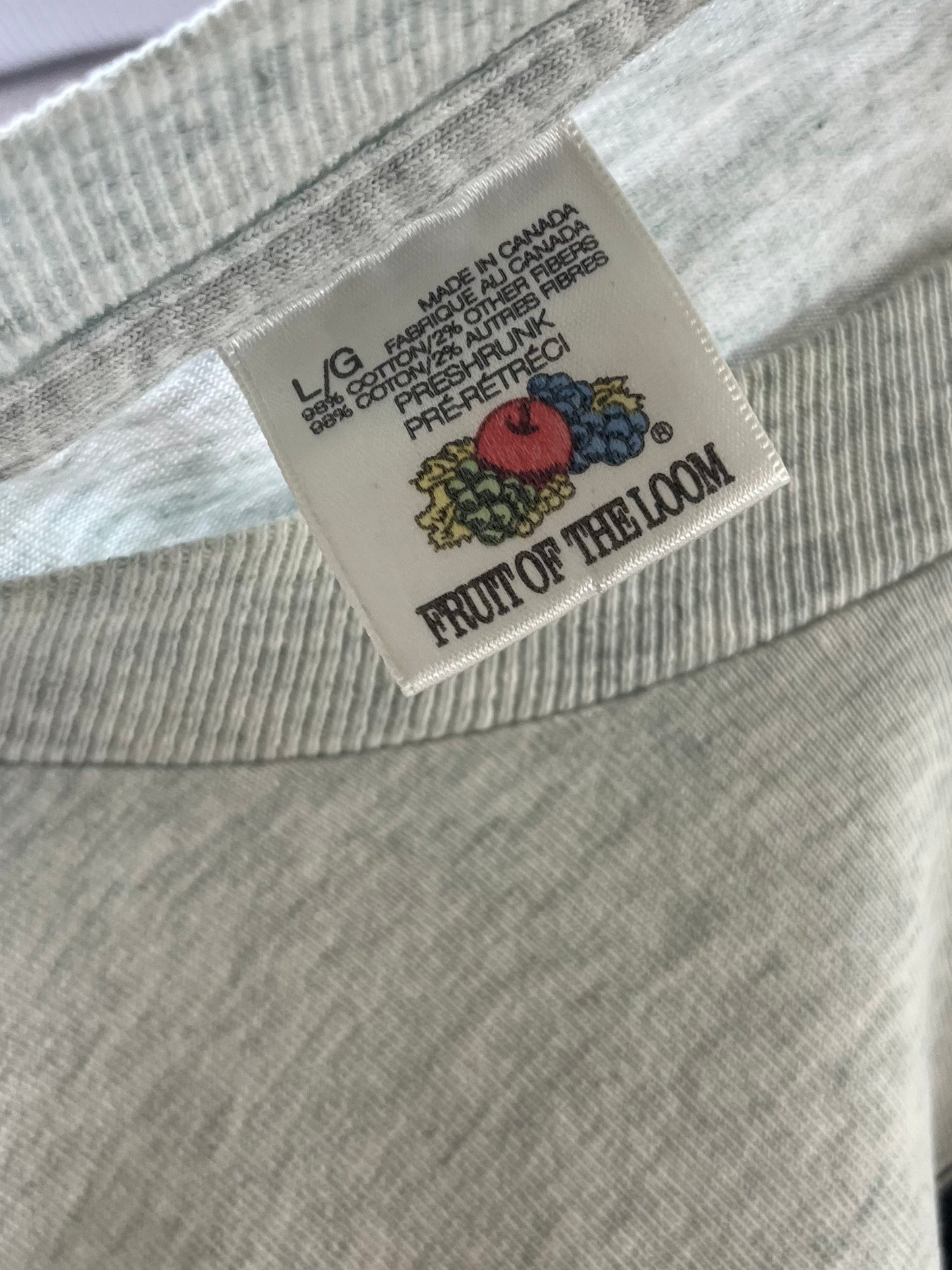 90s 'Fruit of the Loom' Viberg Boot T-shirt / Large