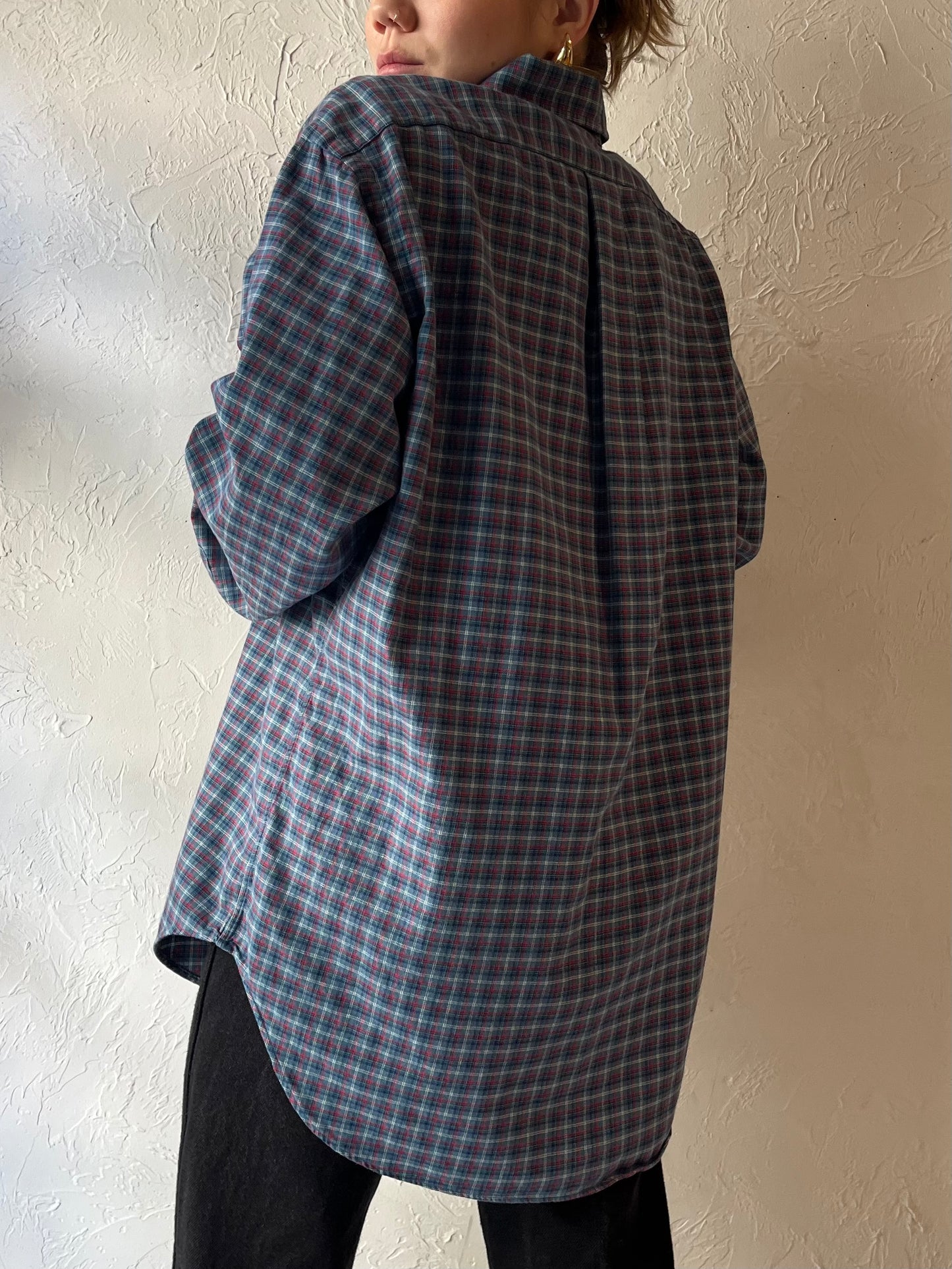 Y2K ‘Ralph Lauren’ Blue Plaid Shirt / Medium